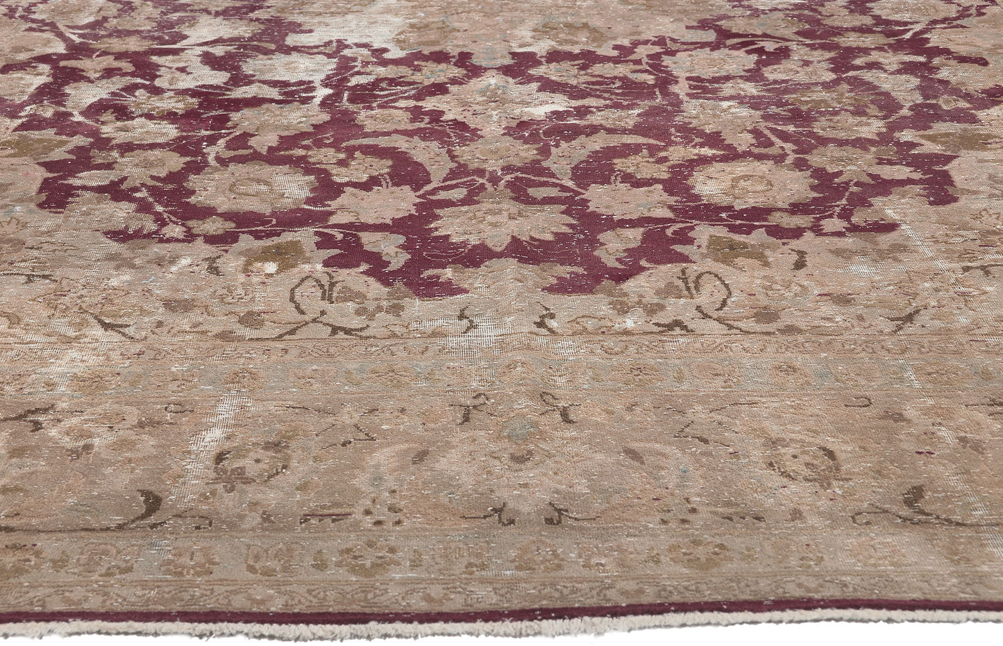 8 x 12 Vintage Persian Kashan Rug 78594