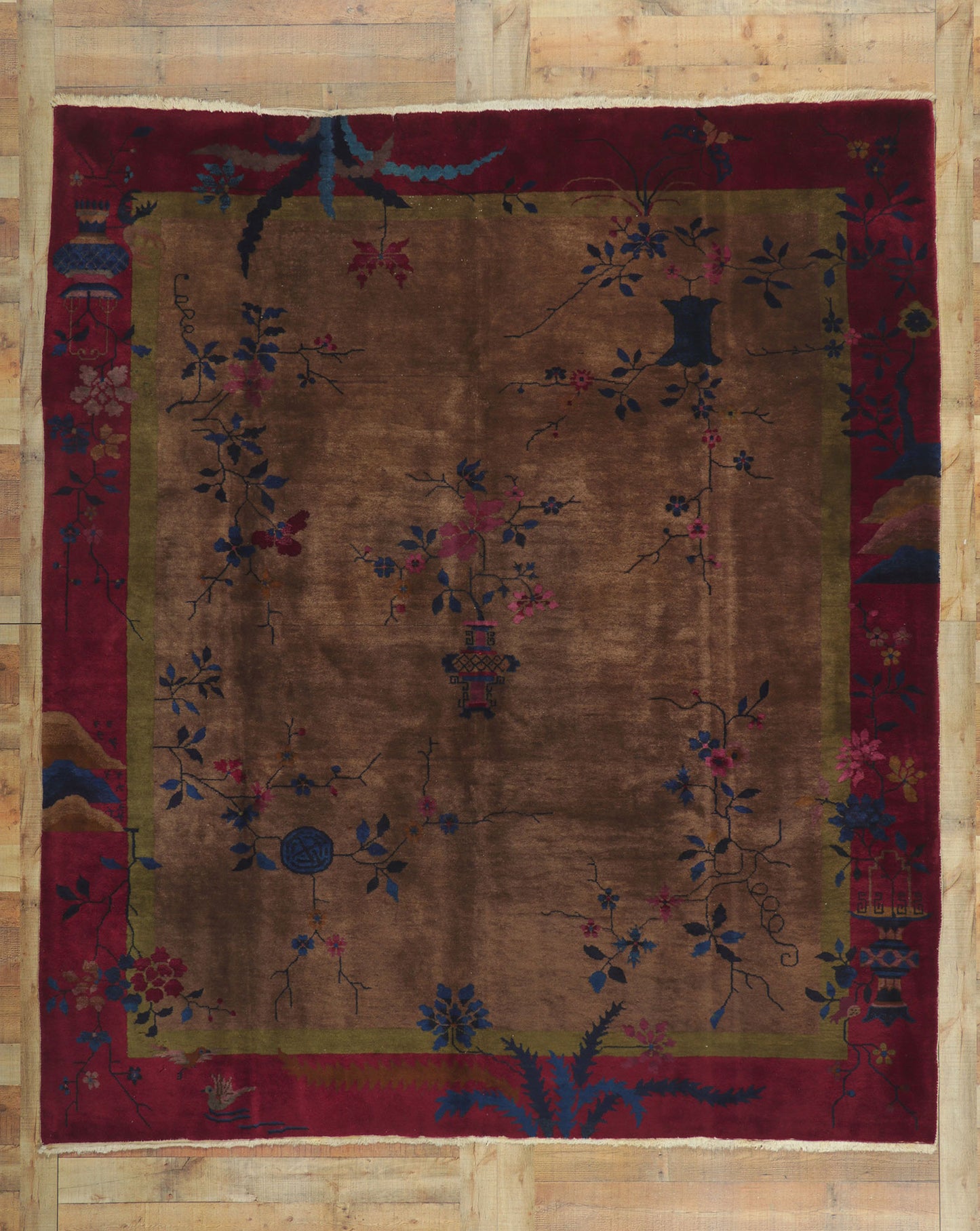 8 x 9 Antique Chinese Art Deco Rug 78303