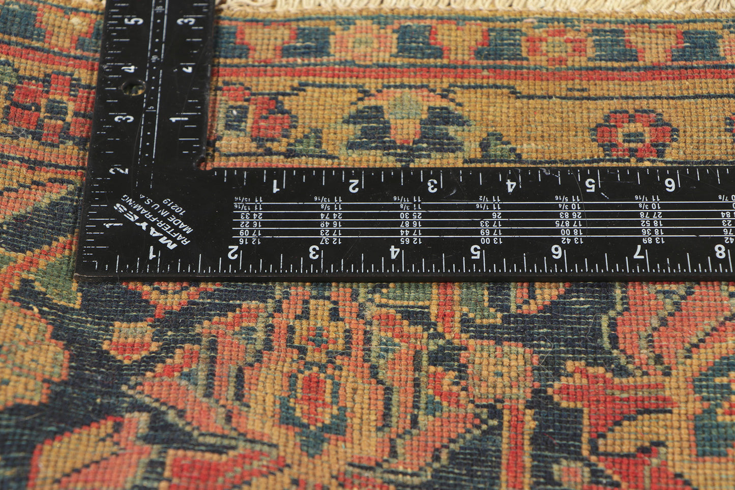 9 x 12 Antique Persian Mohajeran Sarouk Rug 78525