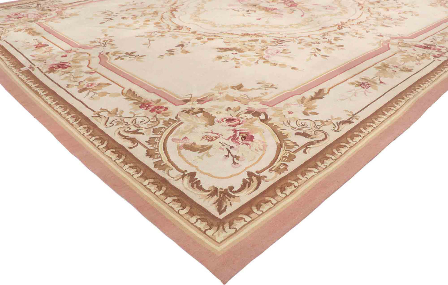 9 x 12 Vintage French Aubusson Rug 77645