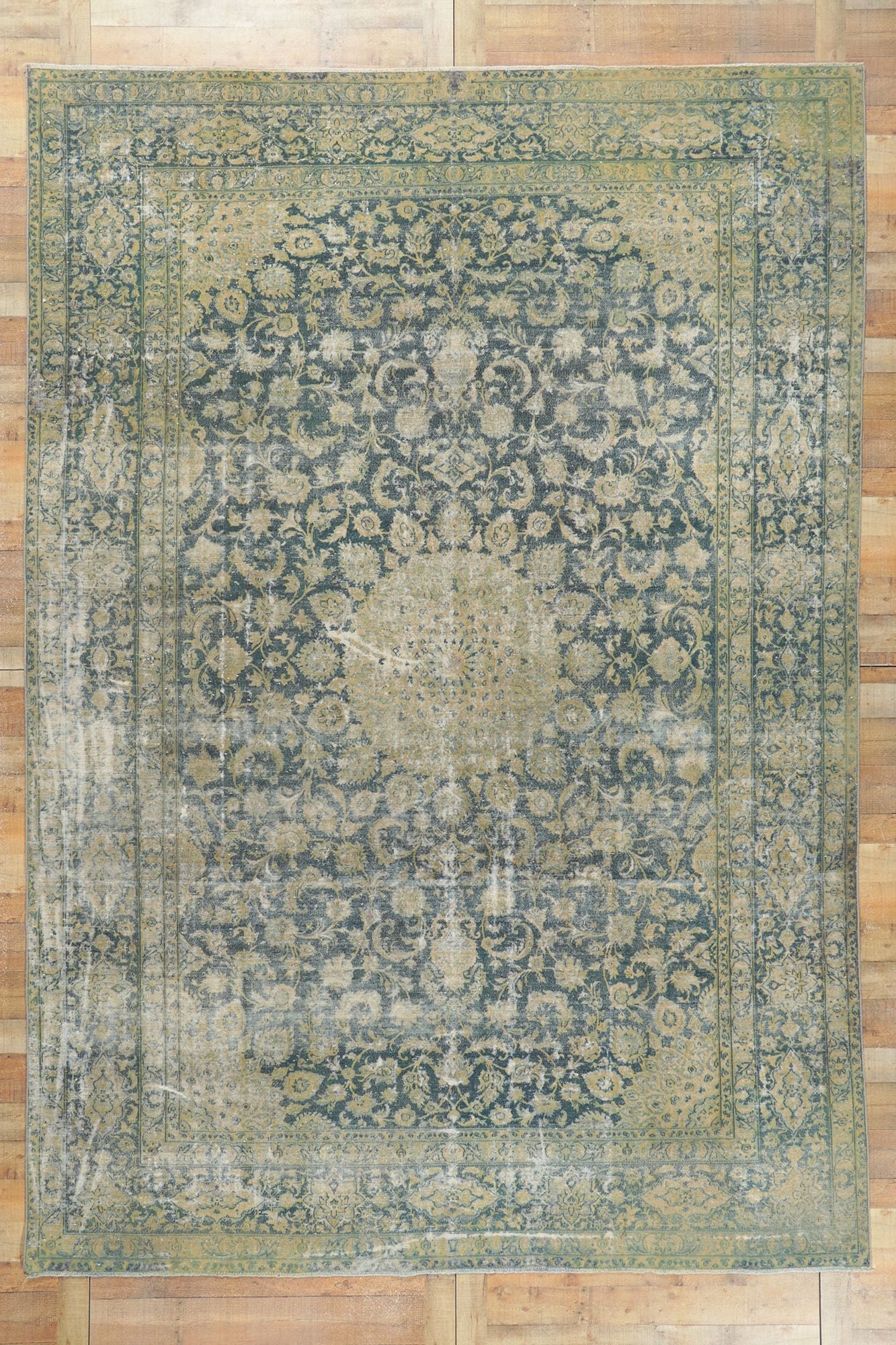 9 x 13 Antique Persian Kerman Rug 76820