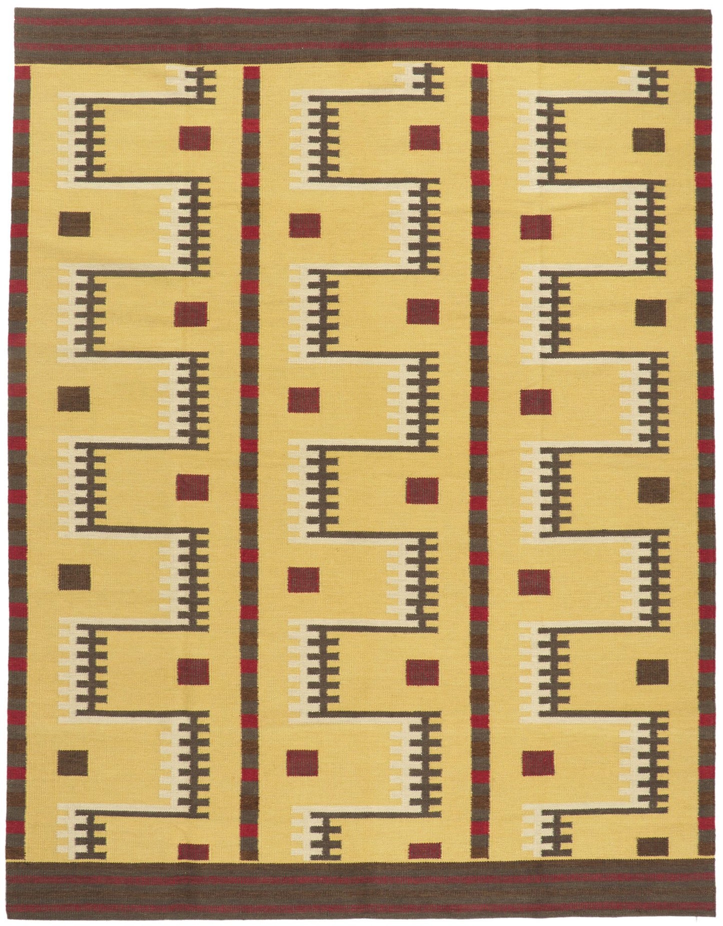 9 x 12 Scandinavian Modern Swedish Inspired Kilim Rug 30961
