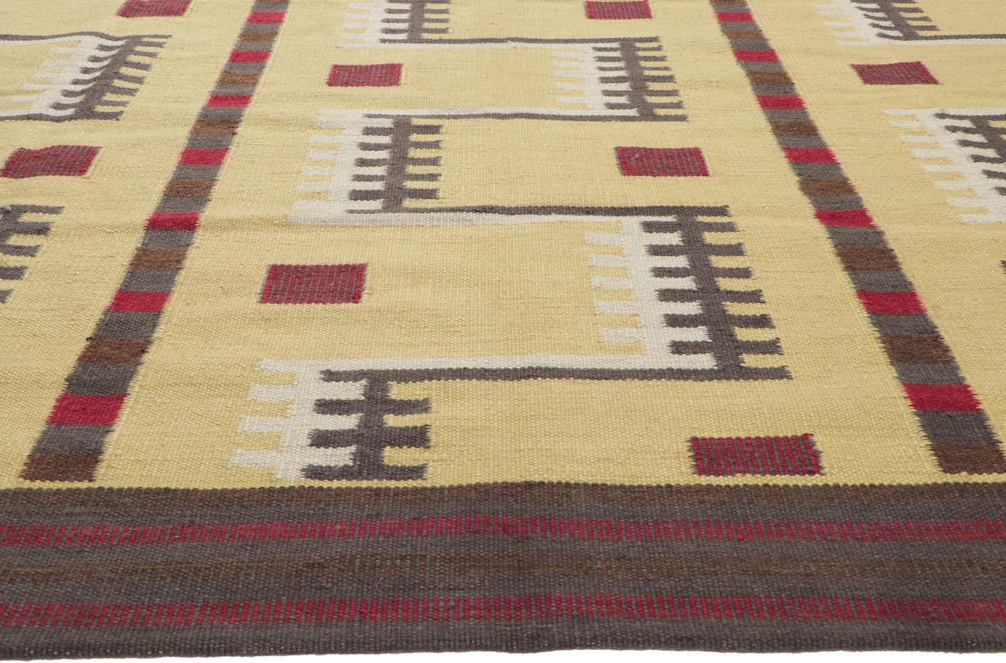 9 x 12 Scandinavian Modern Swedish Inspired Kilim Rug 30961