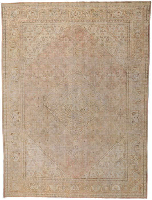 9 x 10 Antique Persian Tabriz Rug 61103