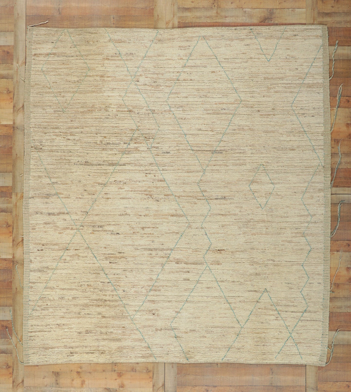 9 x 10 Earth-Tone Moroccan Rug 80794