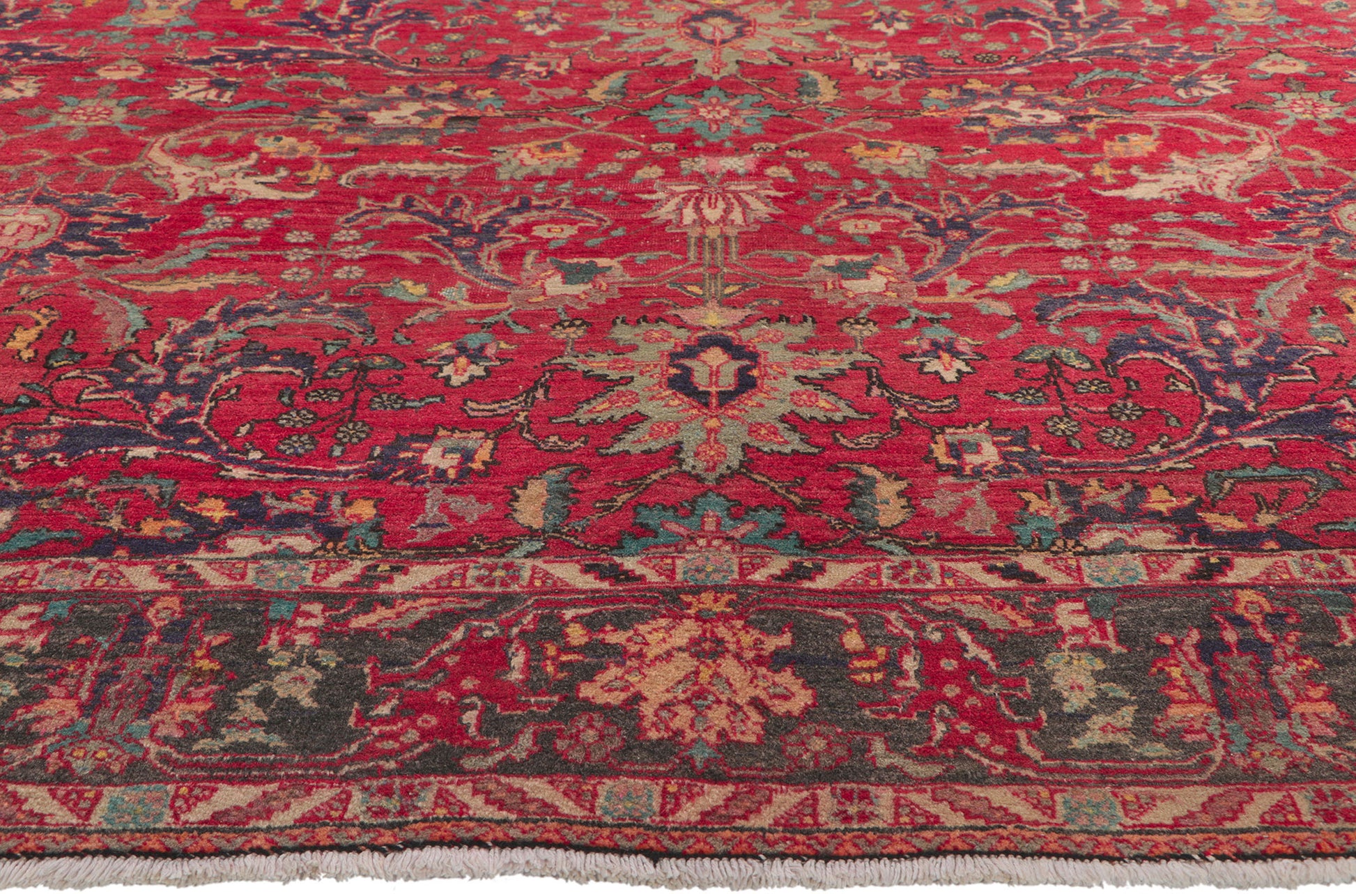 7 x 10 Vintage Persian Tabriz Rug 60715