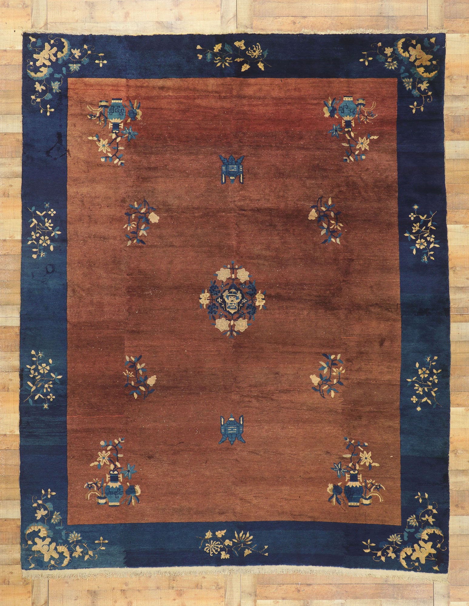 9 x 11 Antique Chinese Peking Rug 78422