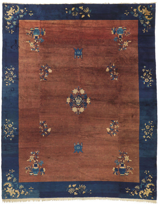9 x 11 Antique Chinese Peking Rug 78422