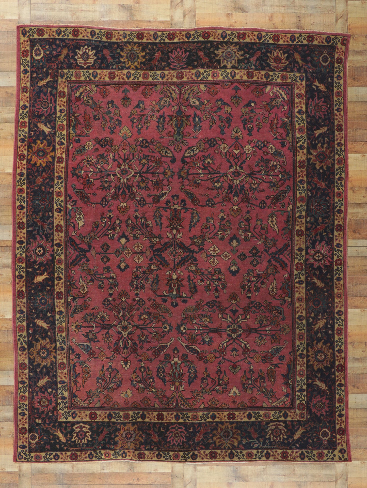 9 x 11 Antique Pink Persian Mahal Rug 71419