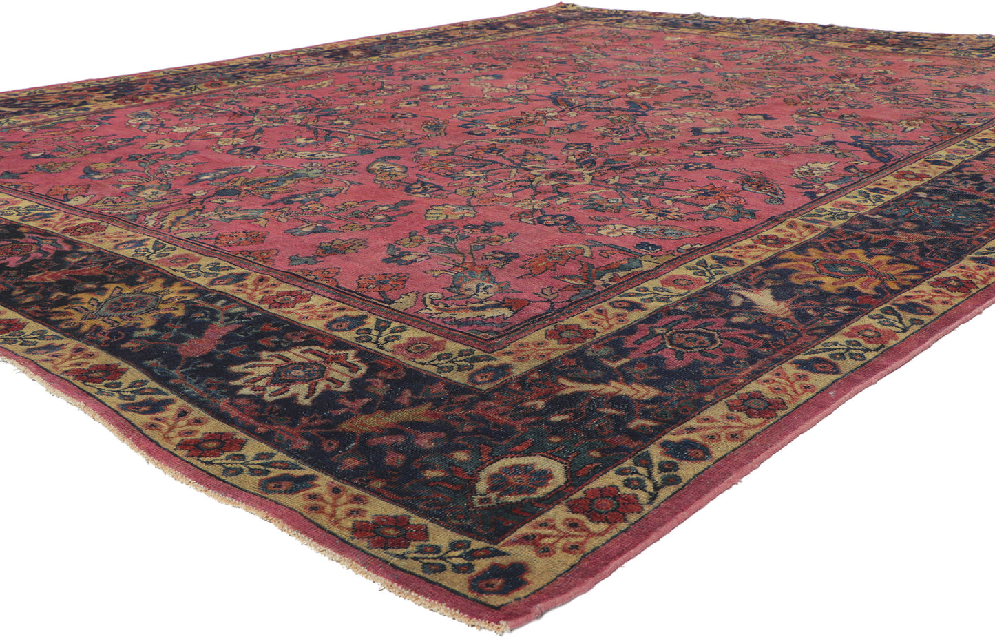 9 x 11 Antique Pink Persian Mahal Rug 71419