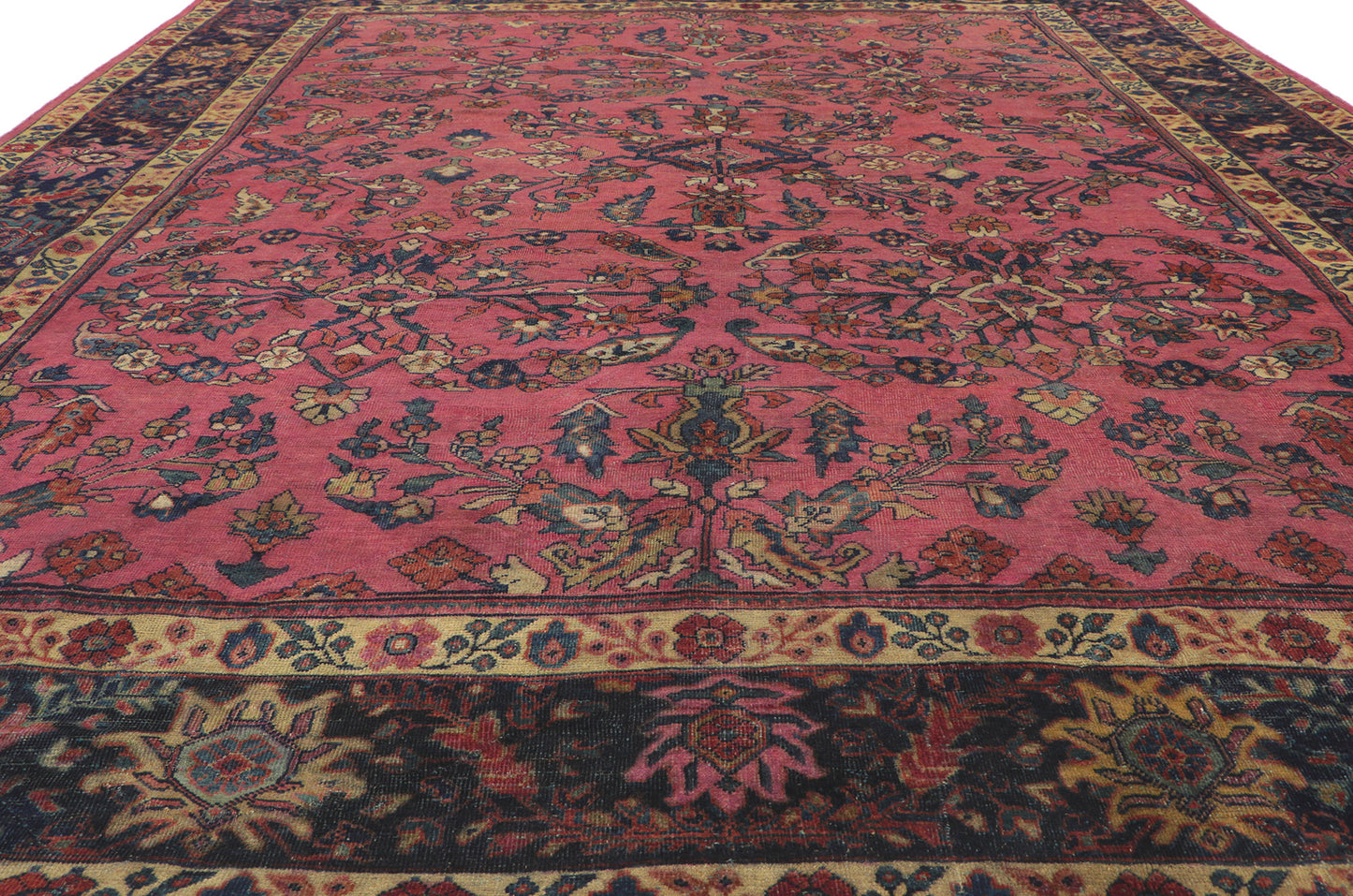 9 x 11 Antique Pink Persian Mahal Rug 71419