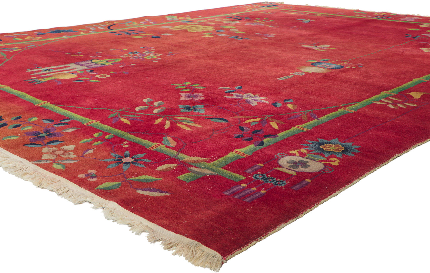 9 x 12 Antique Chinese Art Deco Rug 78314
