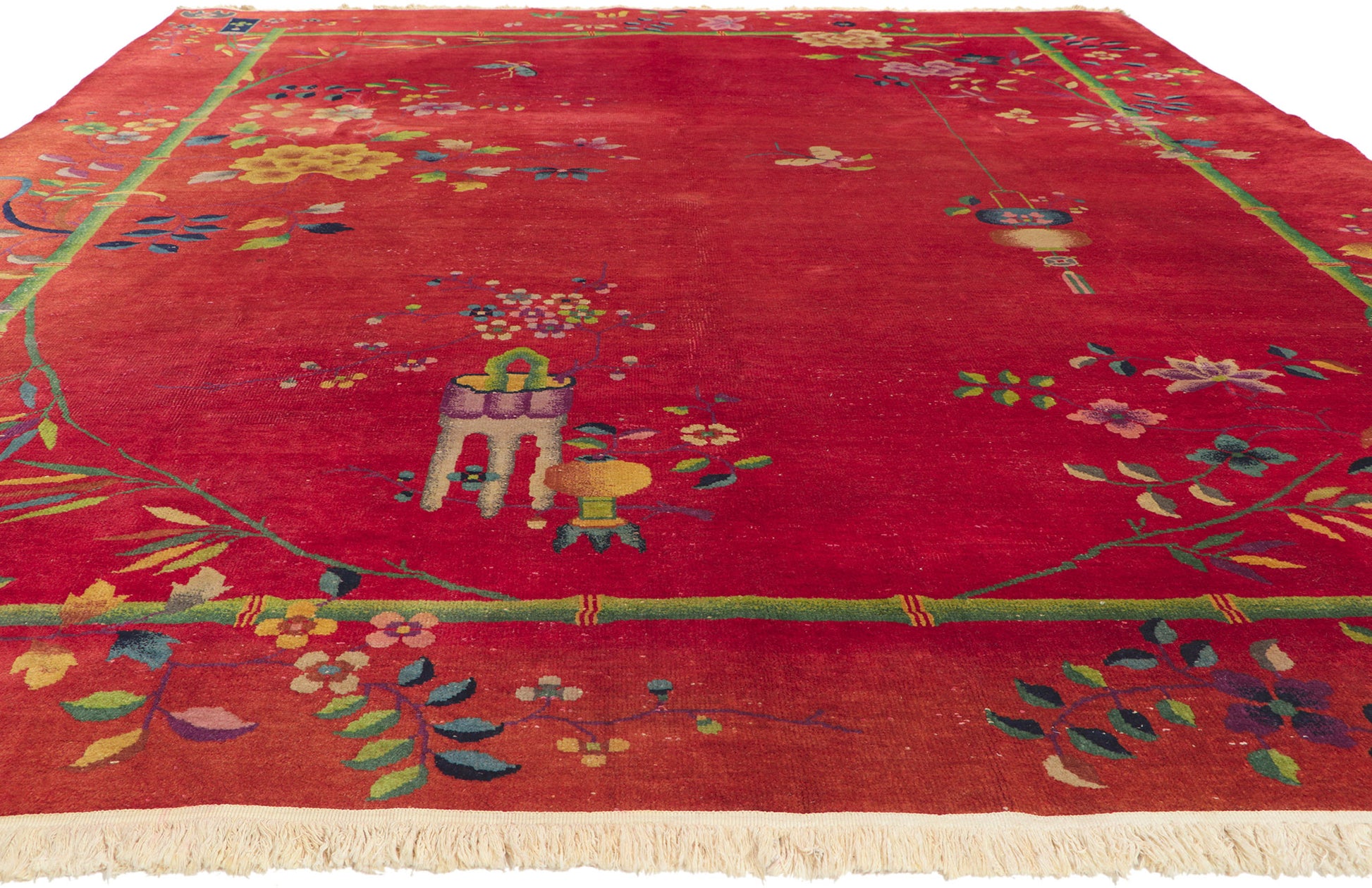 9 x 12 Antique Chinese Art Deco Rug 78314