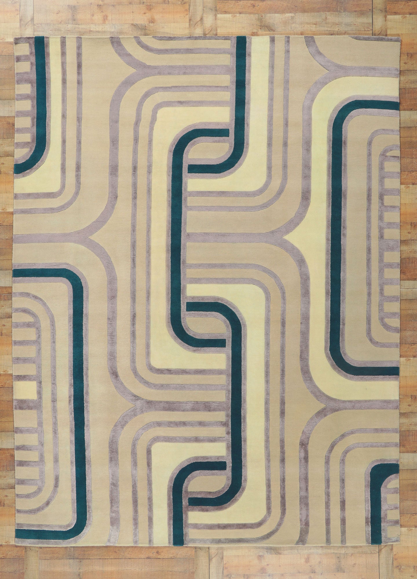 9 x 12 Retro Modern High-Low Rug 30876