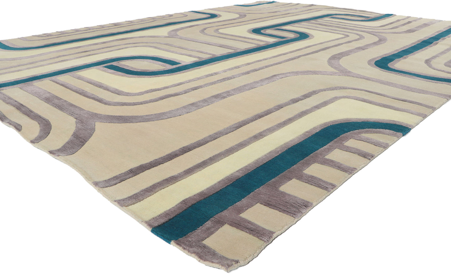 9 x 12 Retro Modern High-Low Rug 30876