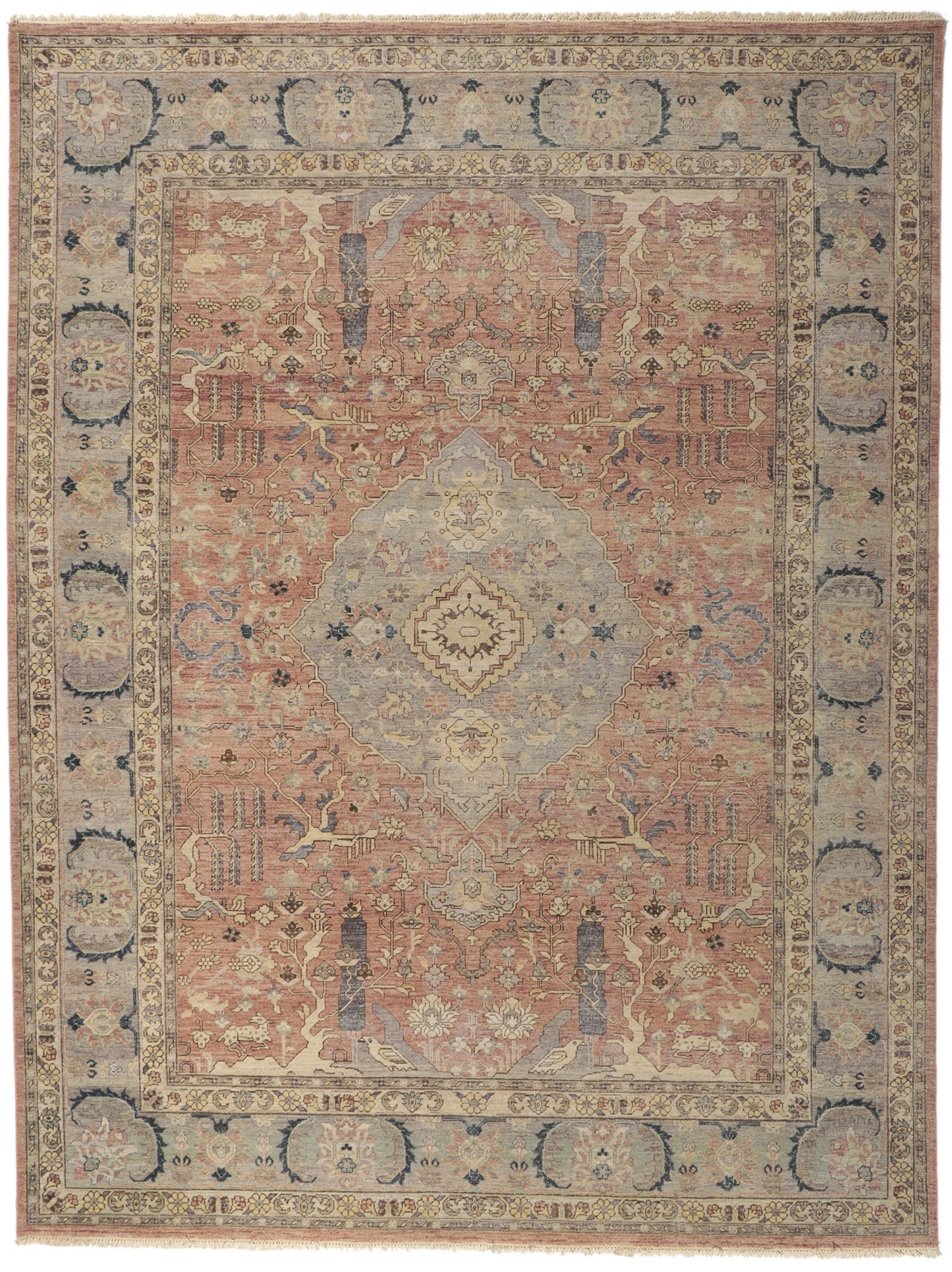 9 x 12 Vintage-Inspired Distressed Rug 30777