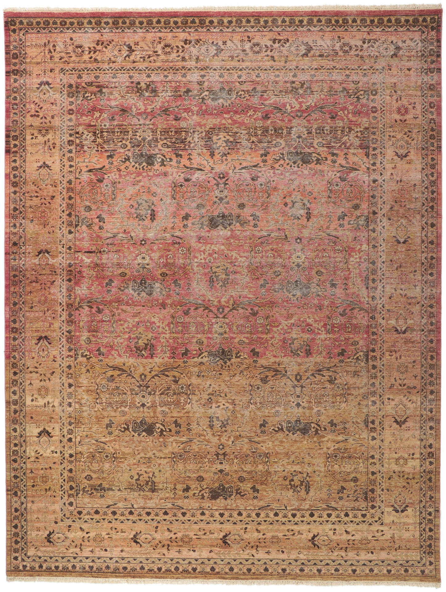 9 x 12 Vintage-Inspired Distressed Rug 30778