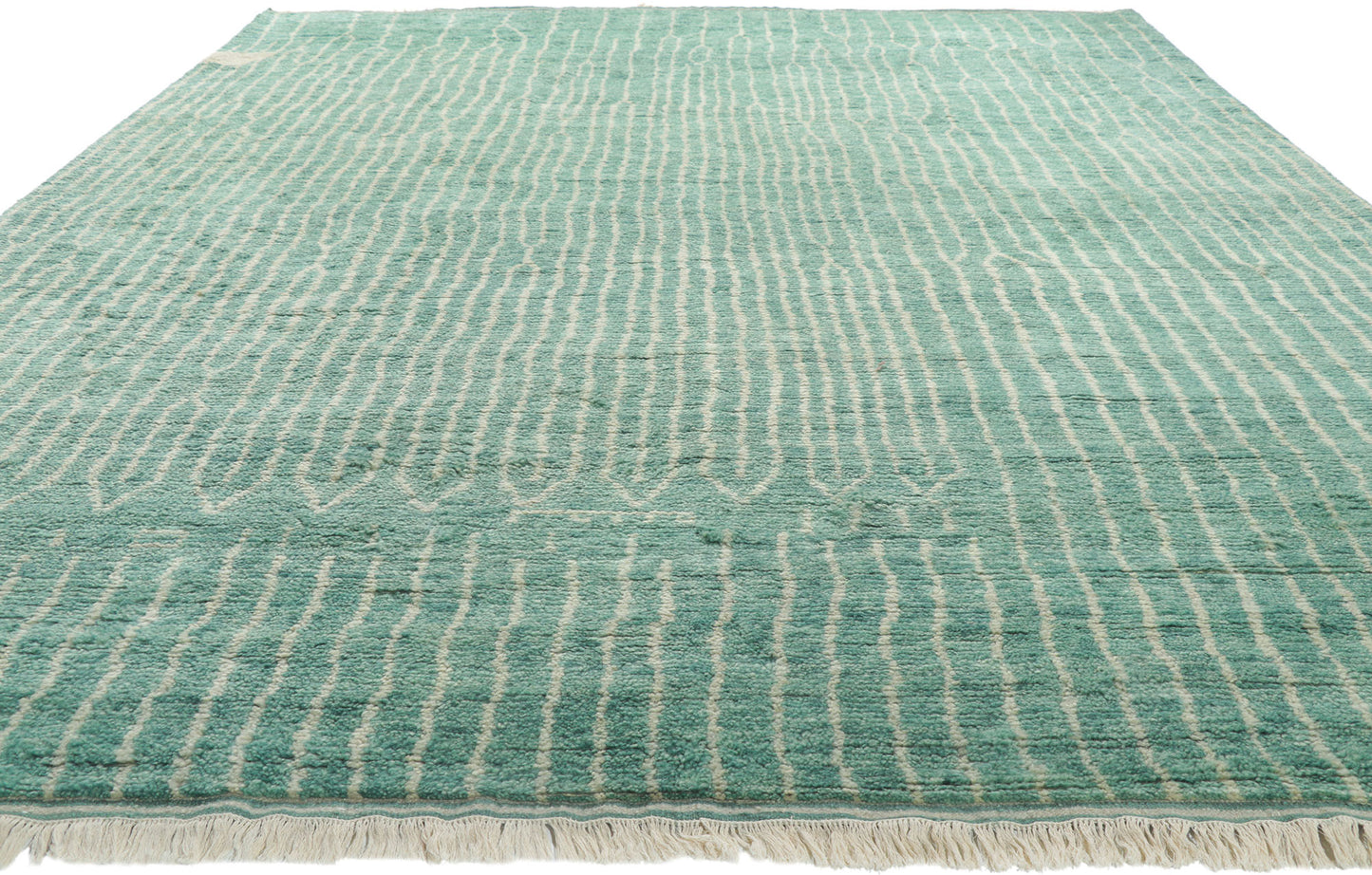 9 x 12 Teal Moroccan Area Rug 30774