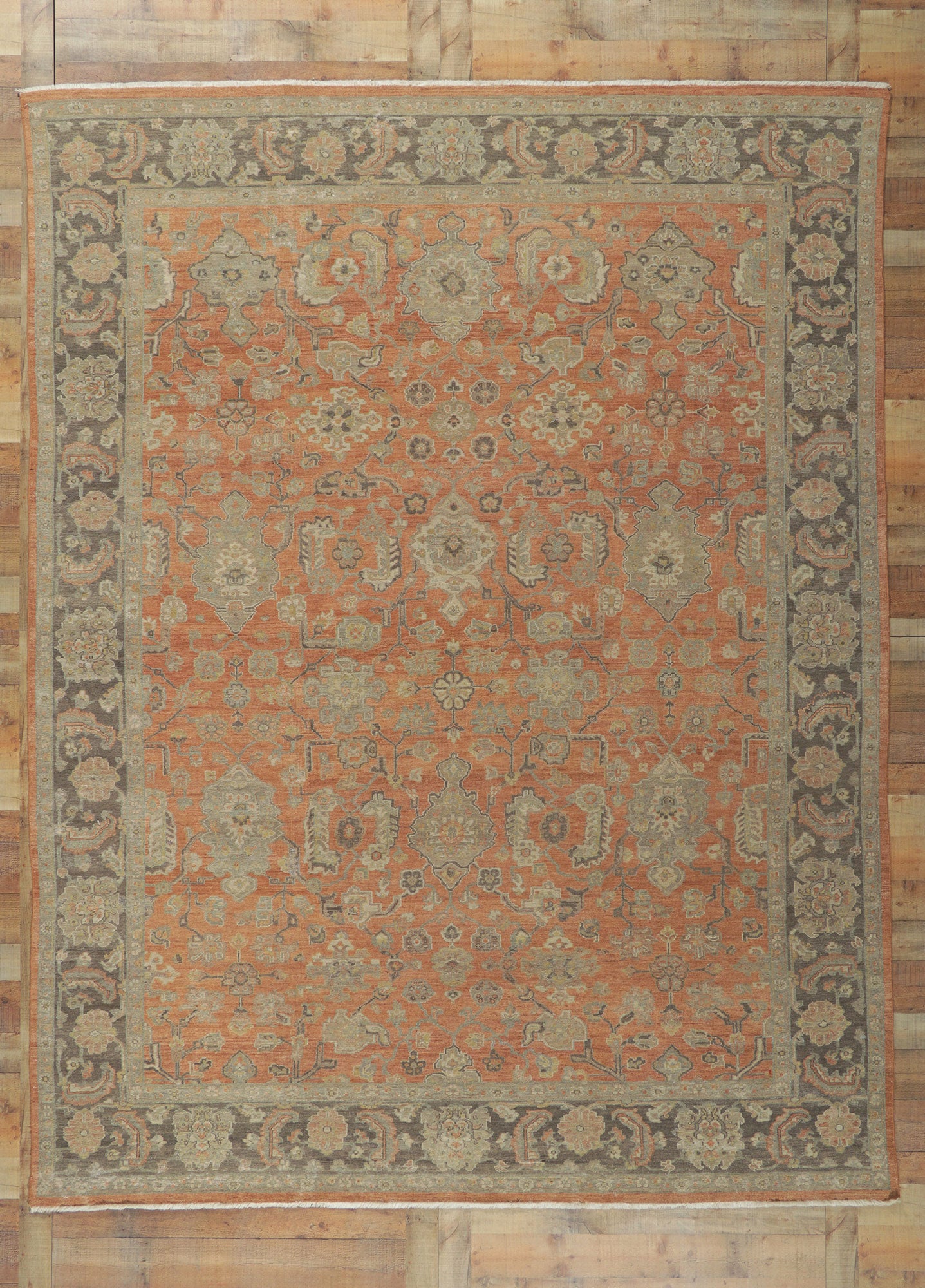 9 x 12 Vintage-Inspired Oushak Rug 30835