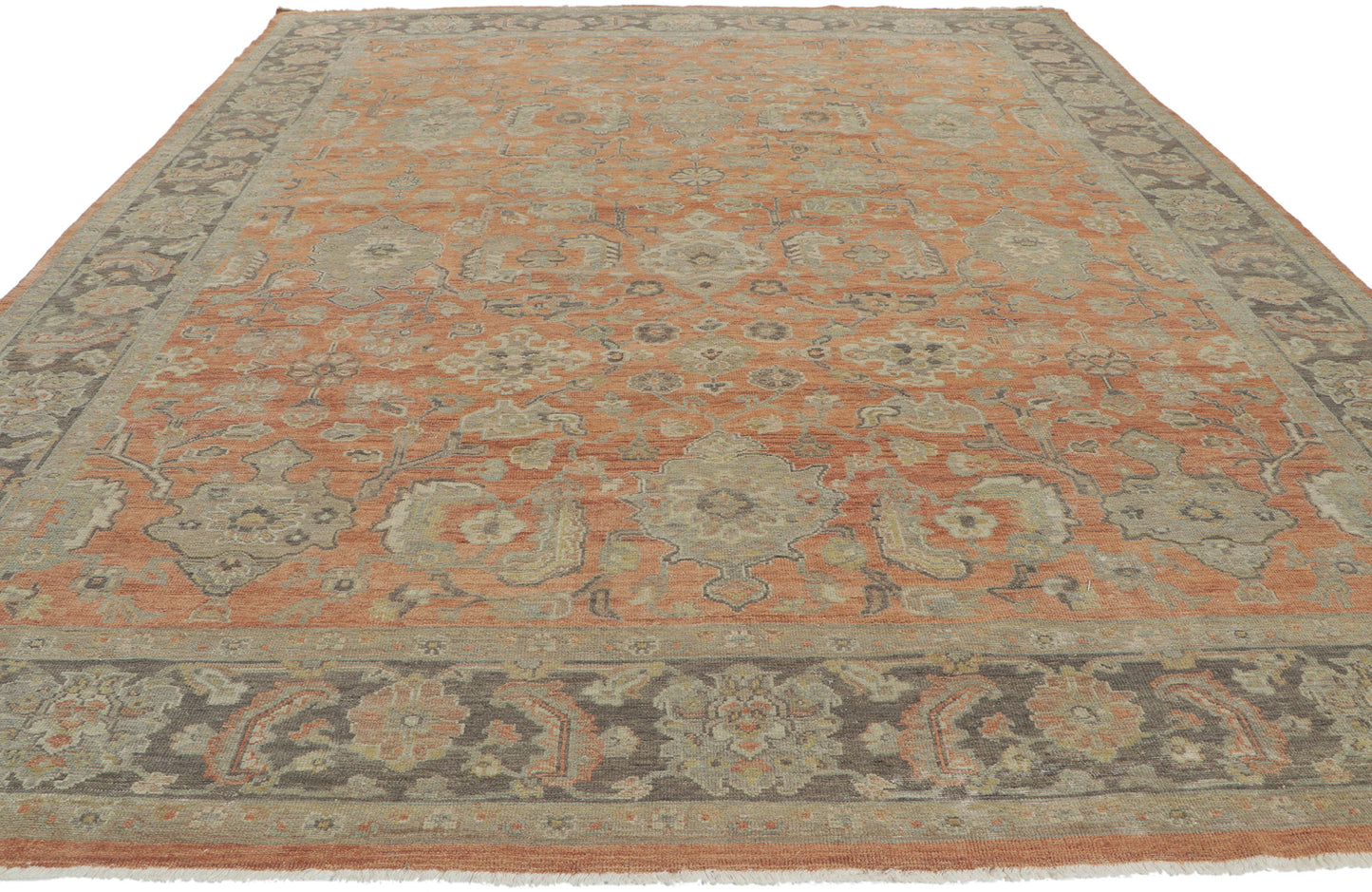 9 x 12 Vintage-Inspired Oushak Rug 30835