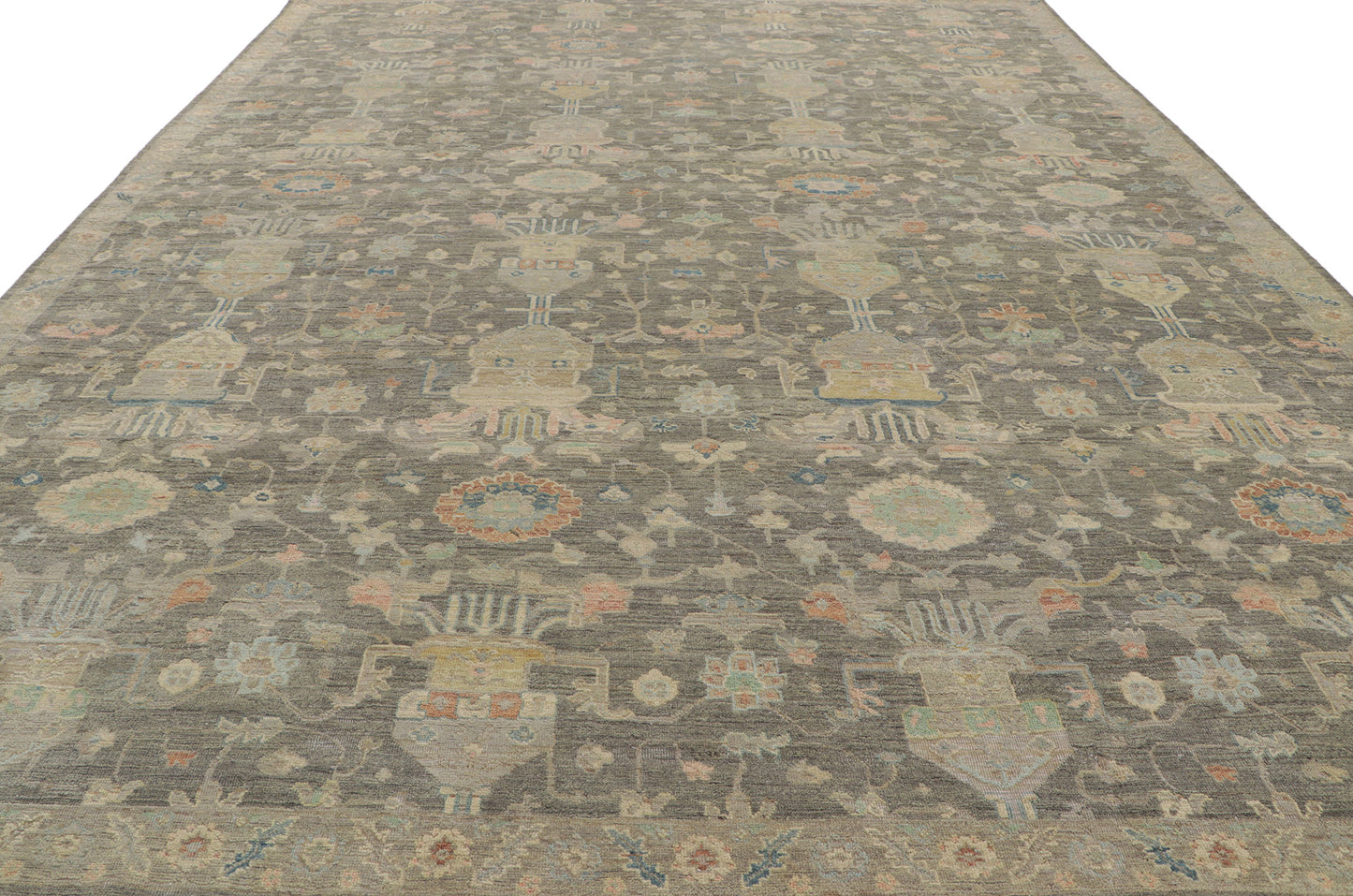9 x 12 Modern Earth-Tone Oushak Rug 30840