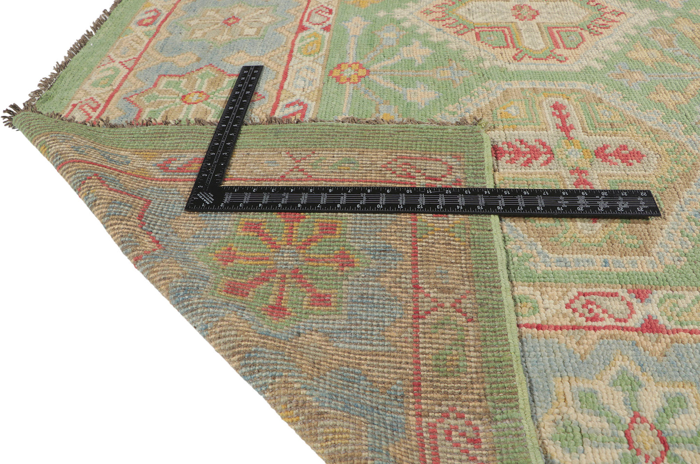 9 x 12 Colorful Green Oushak Rug 80734