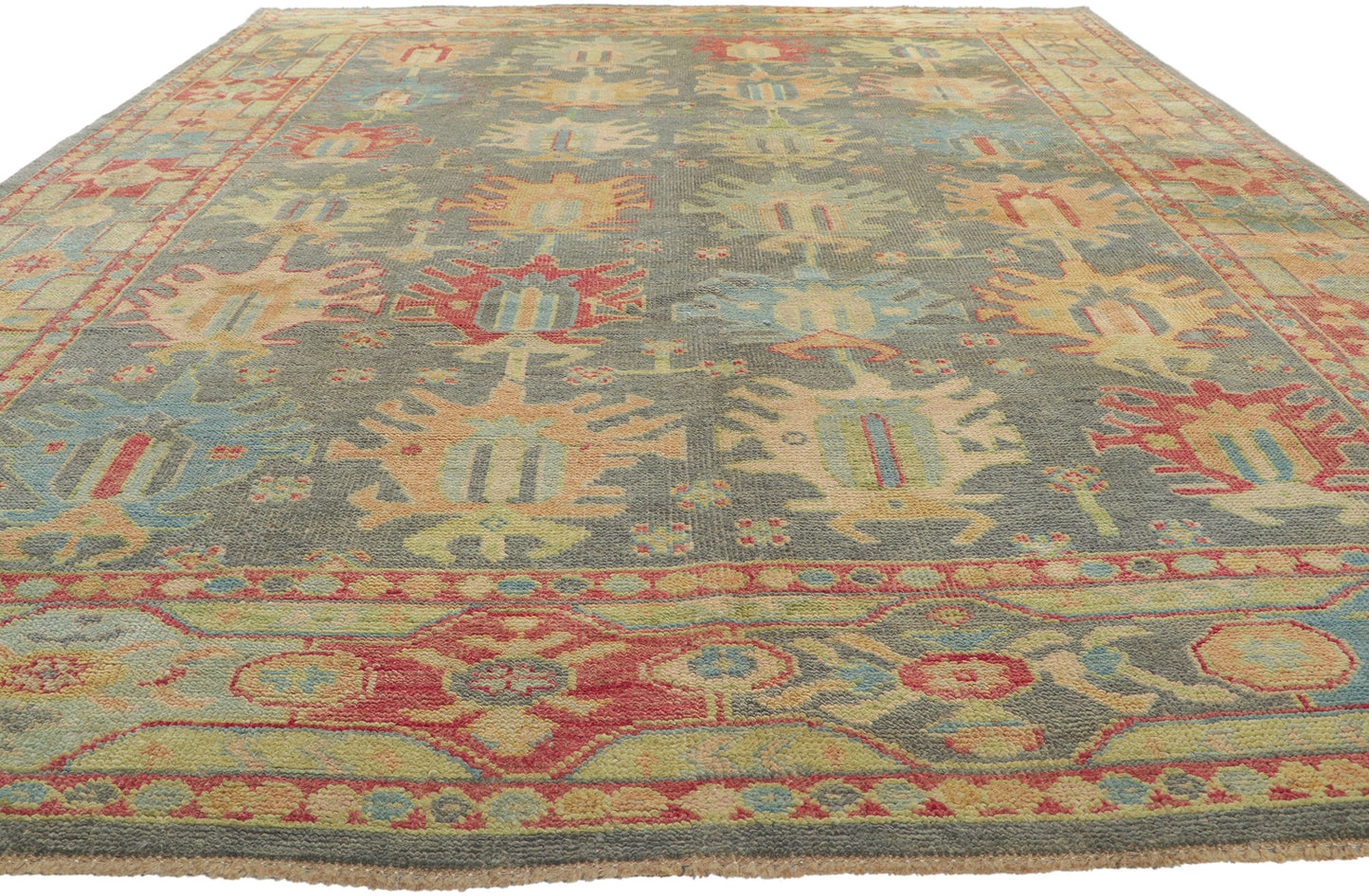 9 x 12 Colorful Oushak Rug 80736