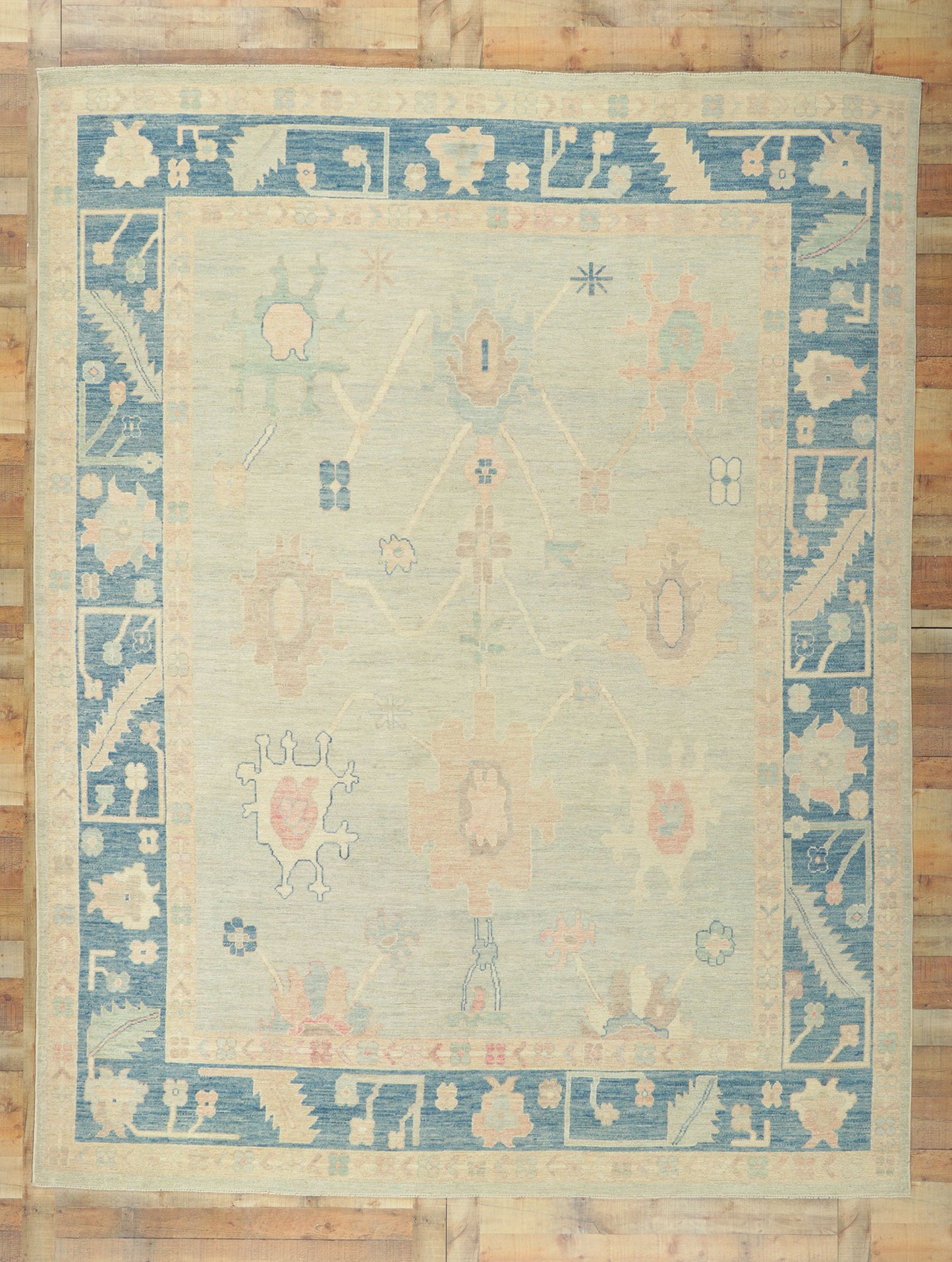 9 x 12 Colorful Oushak Rug 80905
