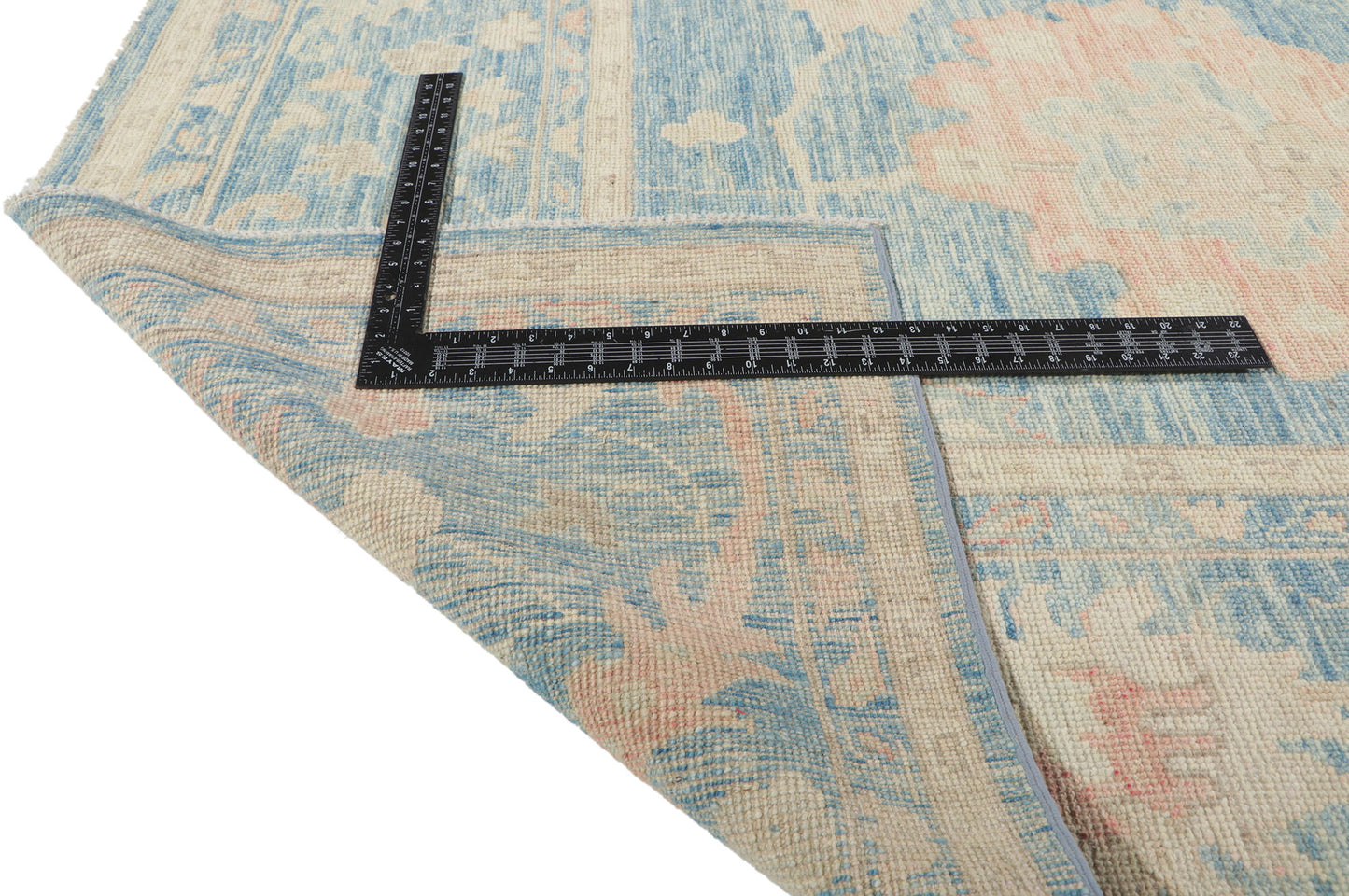 9 x 12 Colorful Blue Oushak Rug 80917