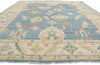 9 x 12 Colorful Blue Oushak Rug 80958