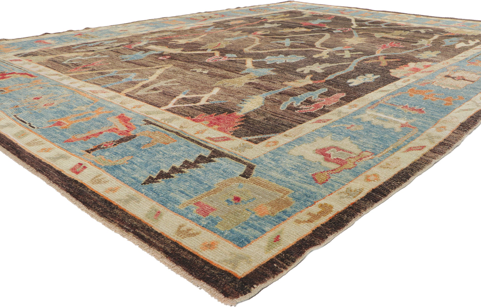 9 x 12 Colorful Turkish Oushak Rug 53807