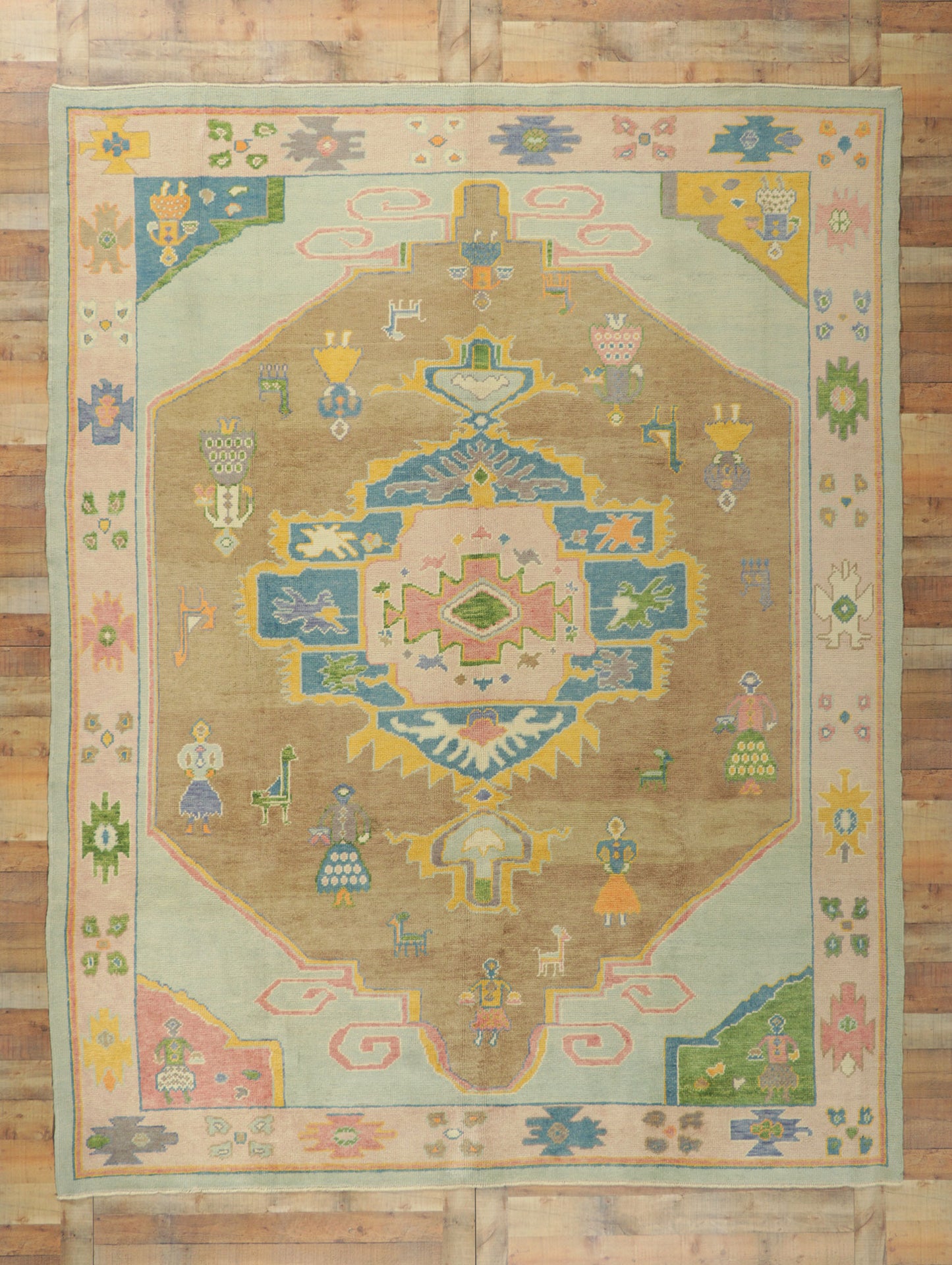 9 x 12 Contemporary Turkish Oushak Rug 53818