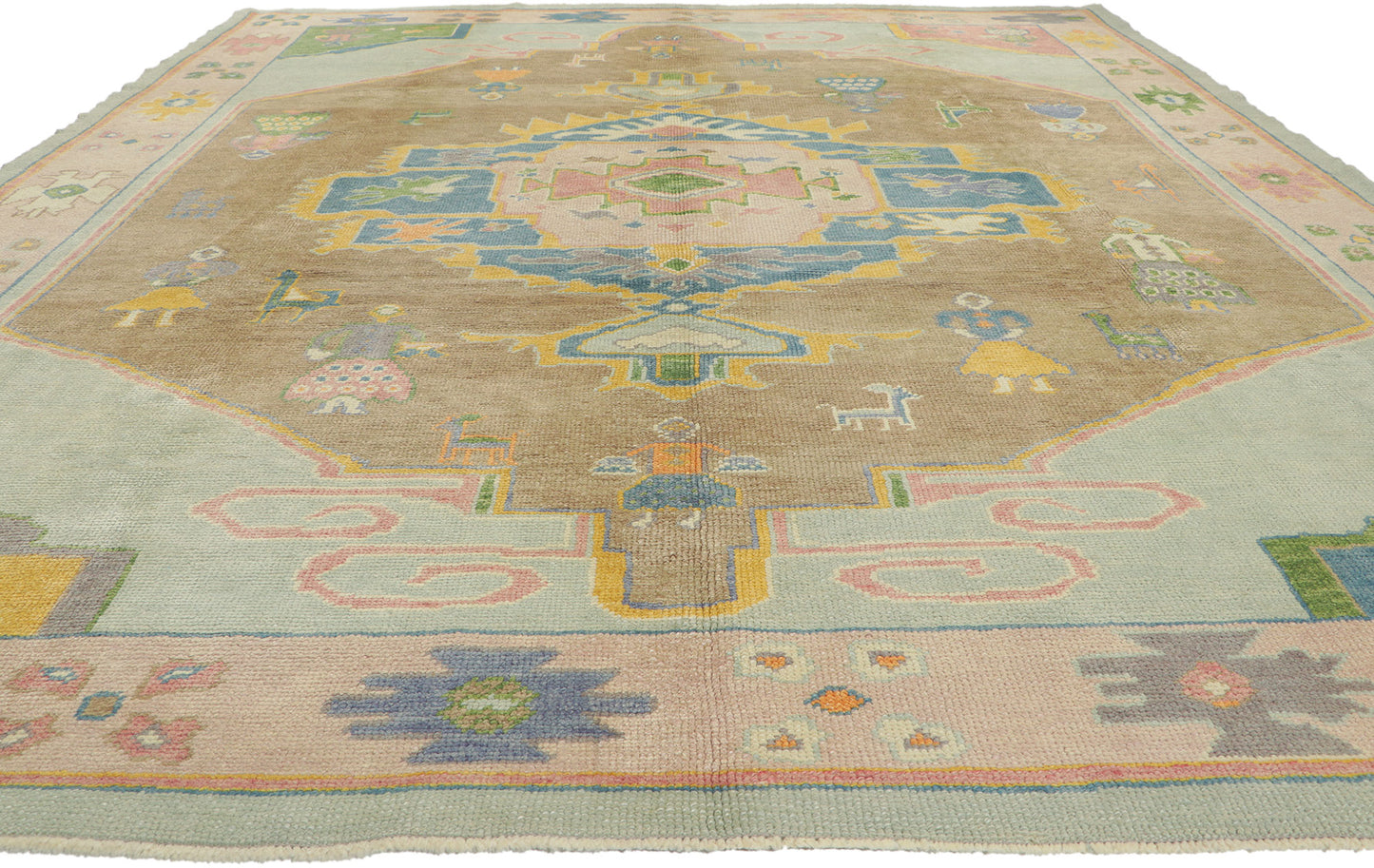 9 x 12 Contemporary Turkish Oushak Rug 53818