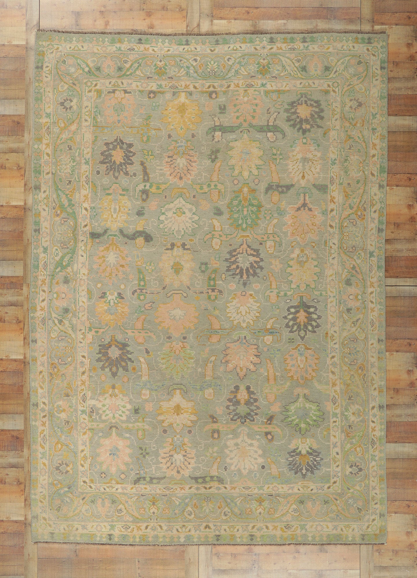 9 x 13 Colorful Oushak Rug 80733