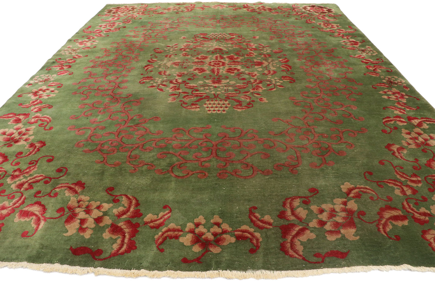 9 x 11 Antique Chinese Art Deco Rug 77624