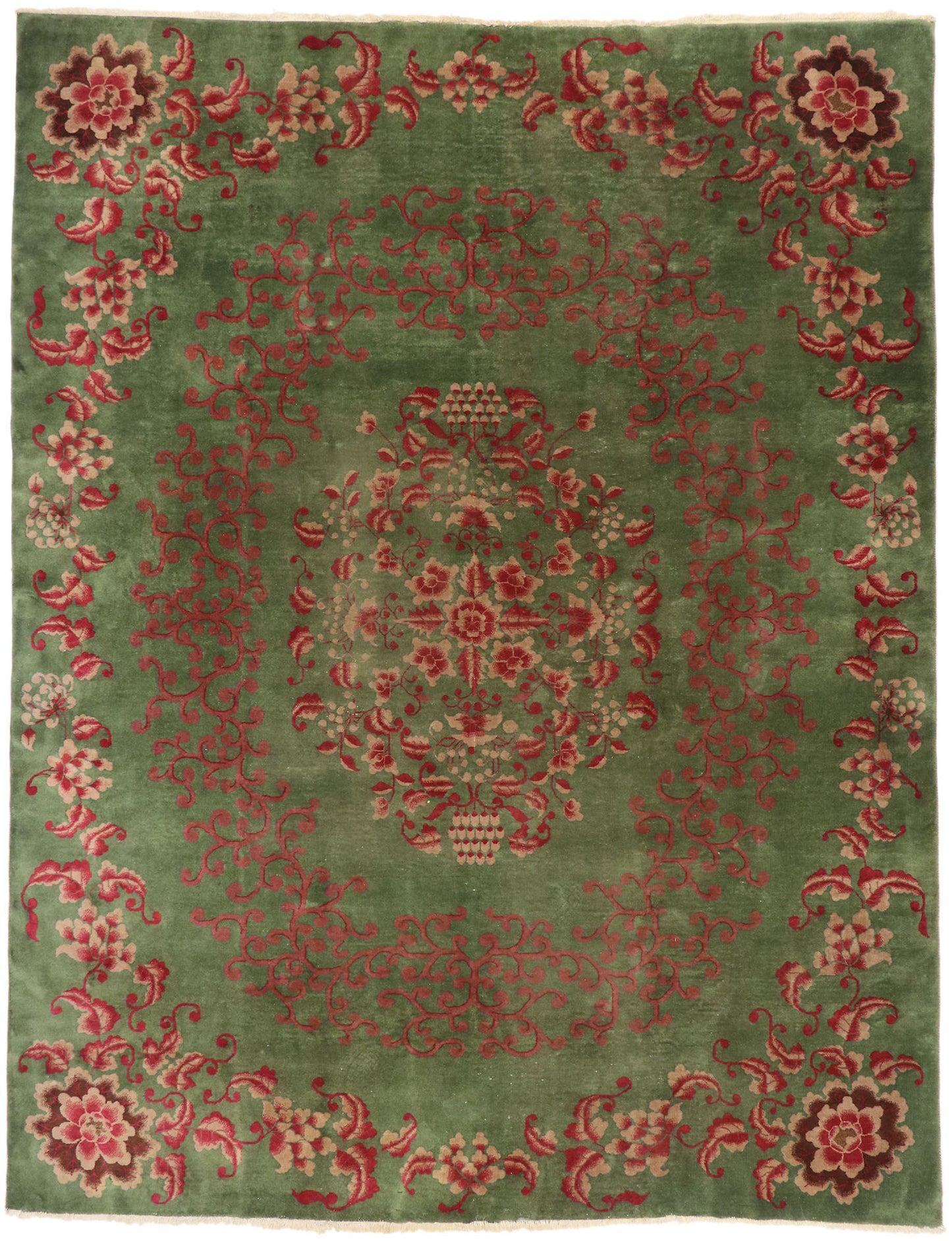 9 x 11 Antique Chinese Art Deco Rug 77624