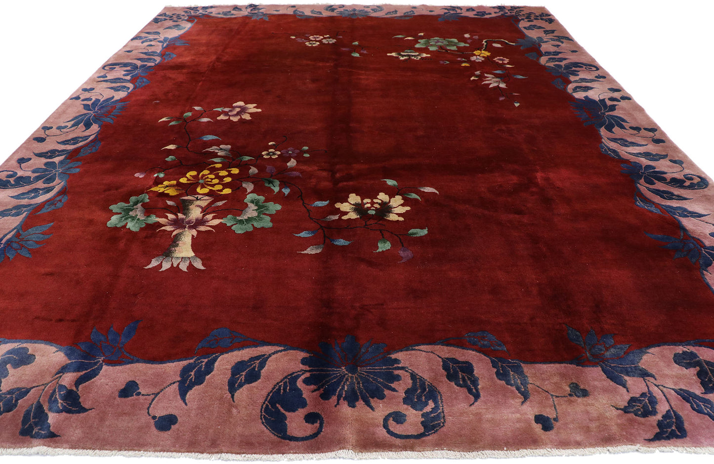 9 x 11 Antique Chinese Art Deco Rug 77626
