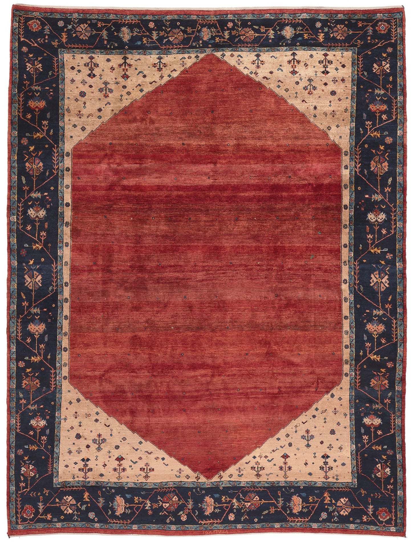 9 x 11 Vintage Persian Gabbeh Rug 78567