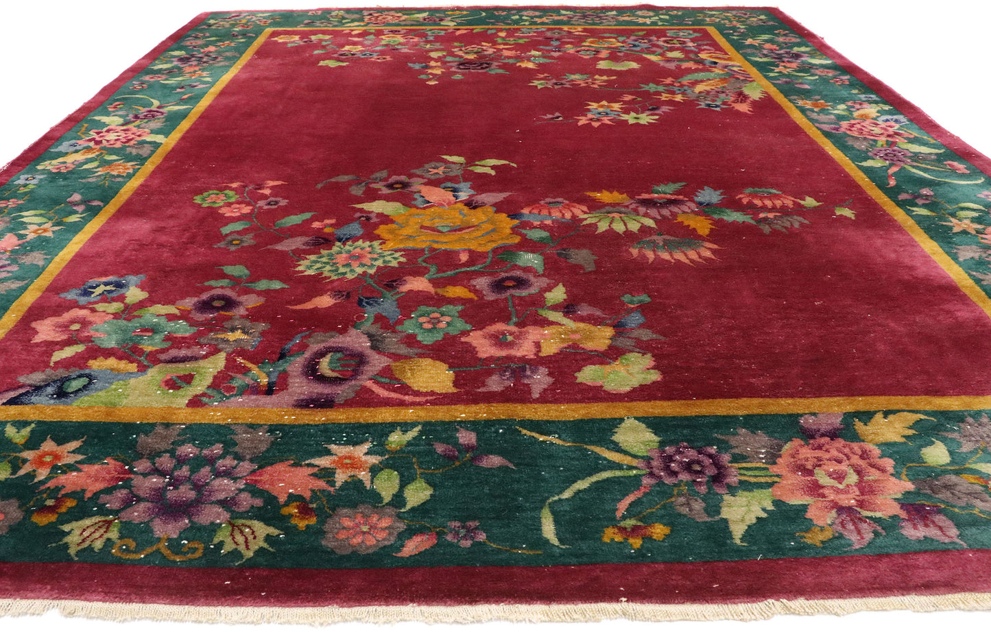 9 x 12 Antique Chinese Art Deco Rug 77454