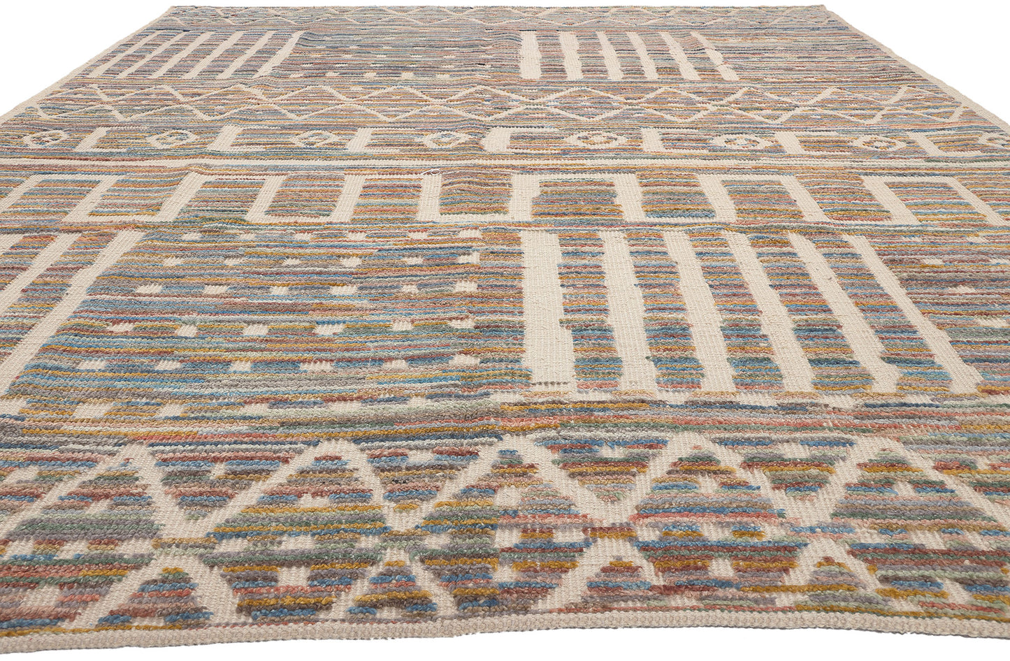 9 x 12 Colorful Modern Moroccan Rug 80995