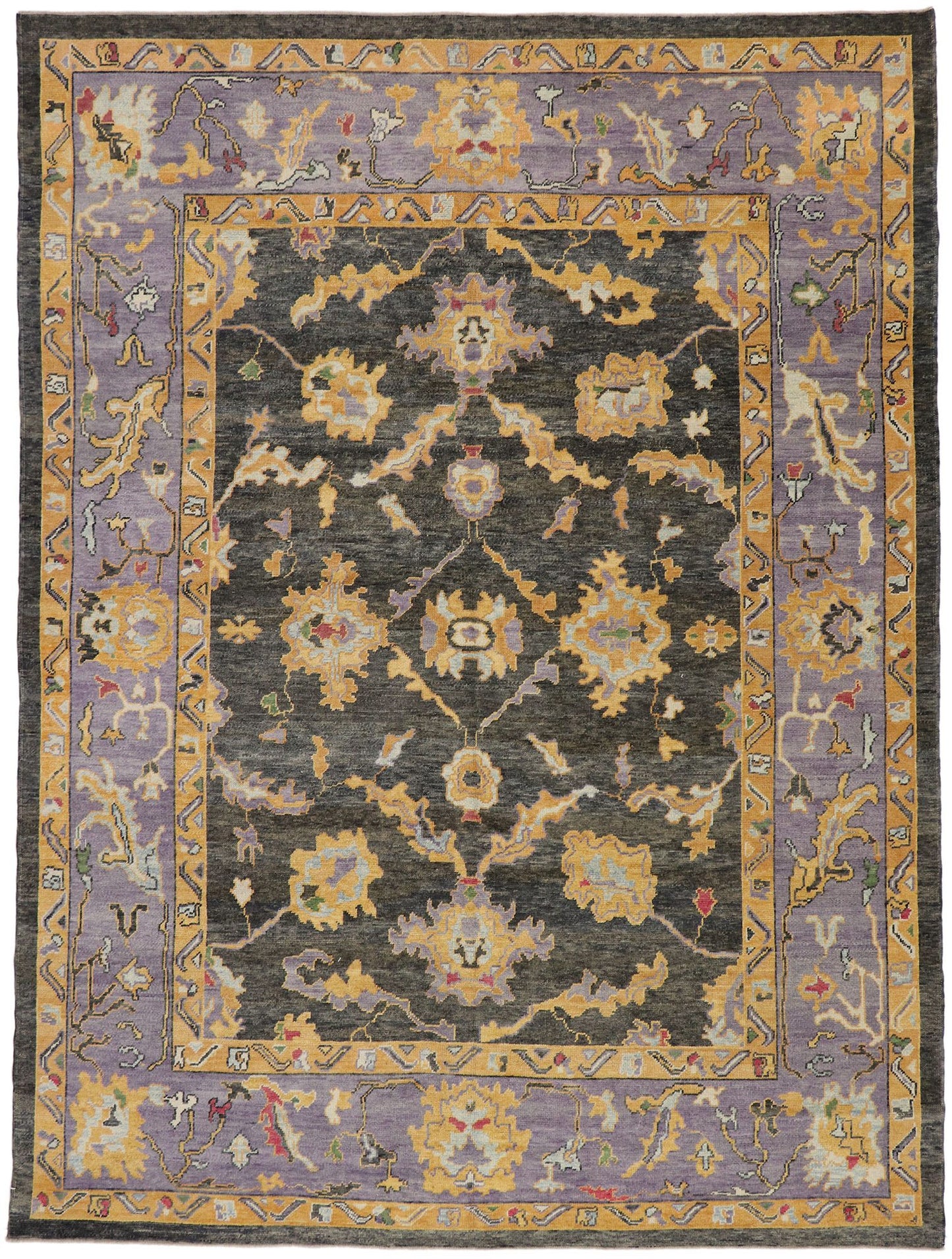 9 x 12 Colorful Turkish Oushak Rug 52168