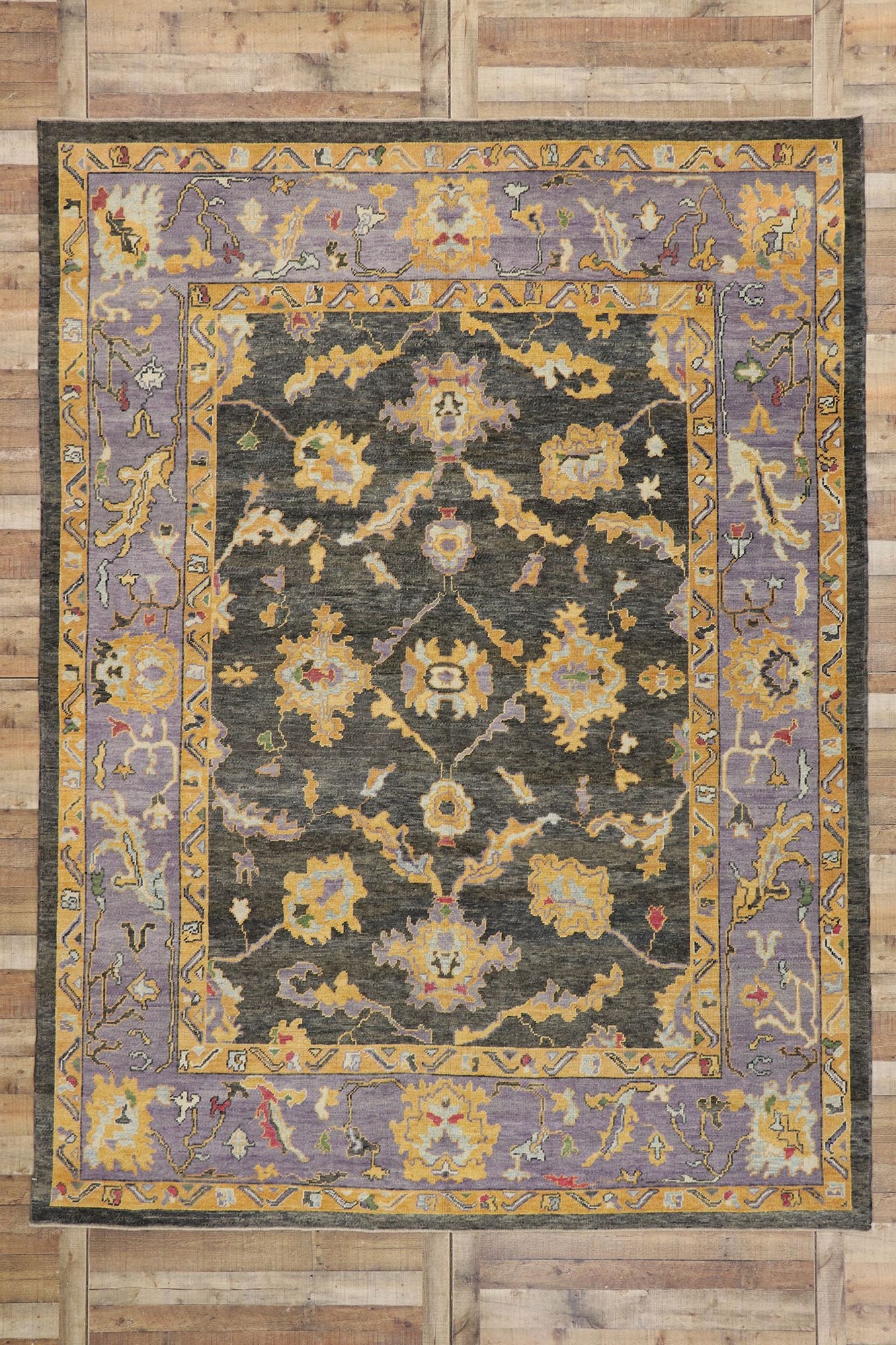 9 x 12 Colorful Turkish Oushak Rug 52168