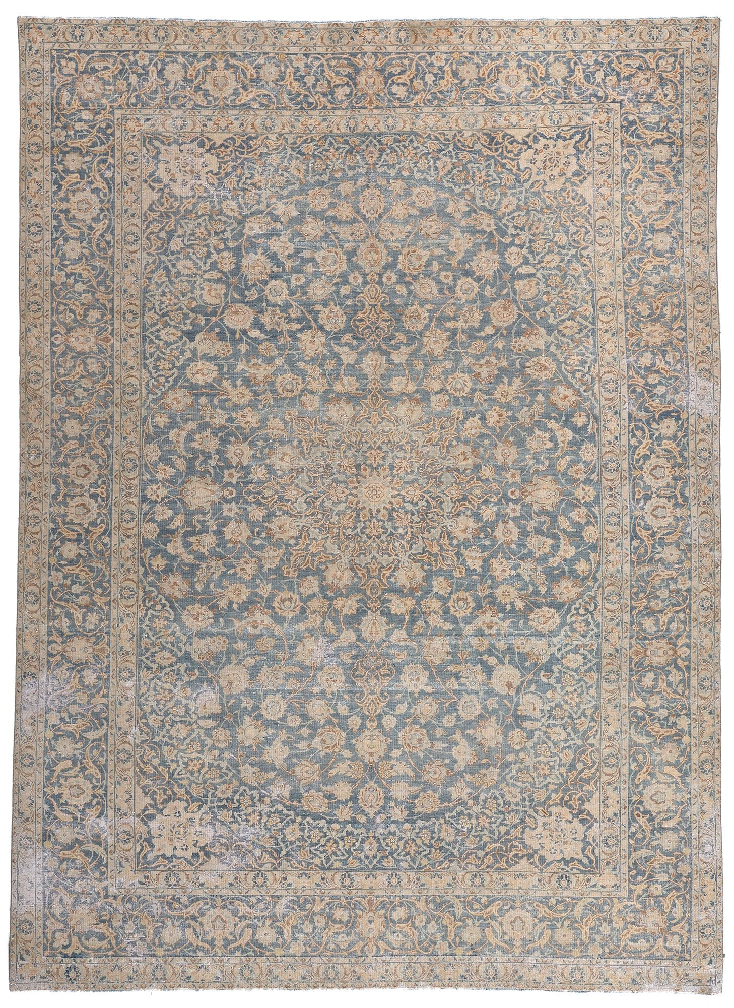 9 x 12 Antique Persian Tabriz Rug 61244