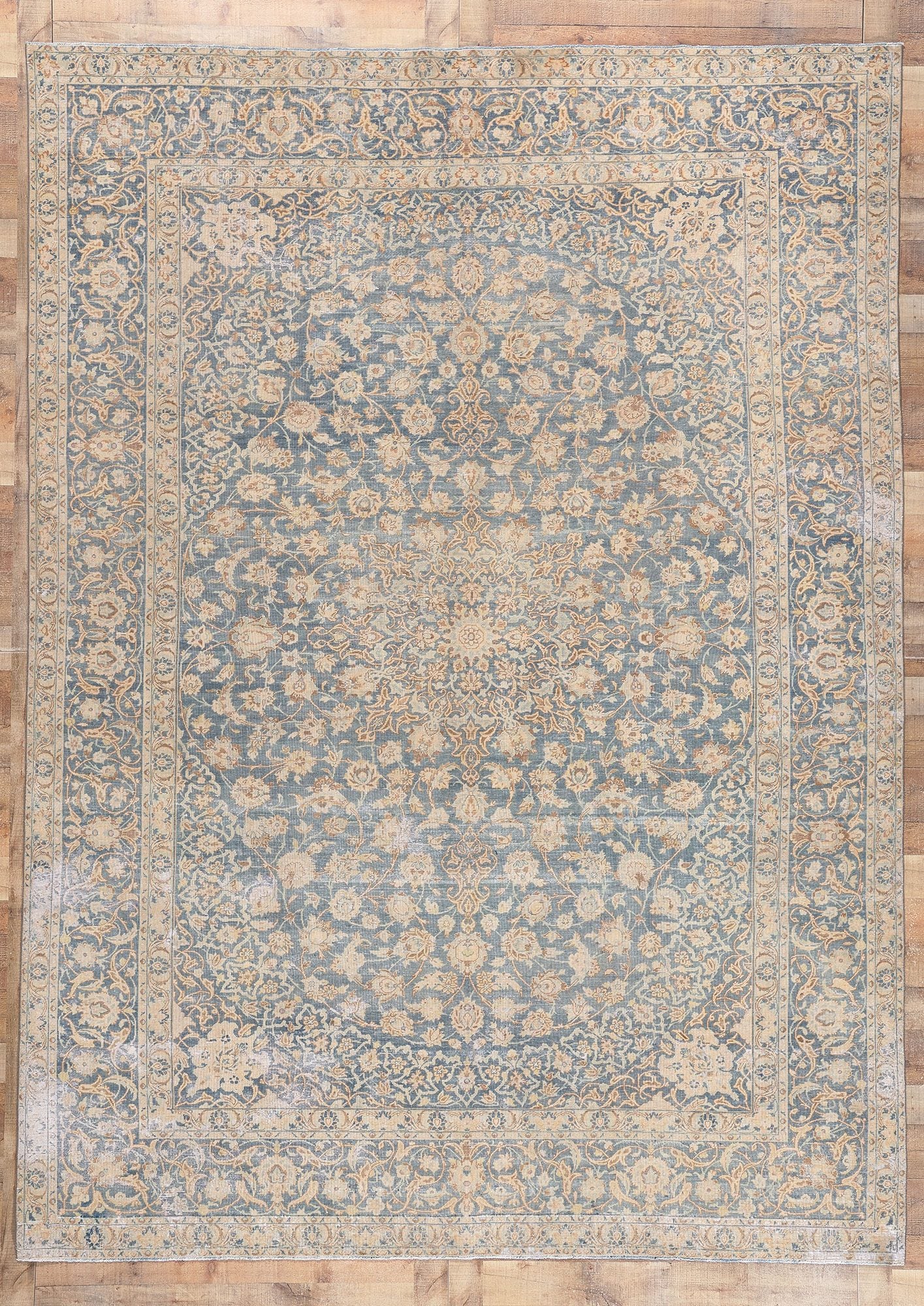 9 x 12 Antique Persian Tabriz Rug 61244