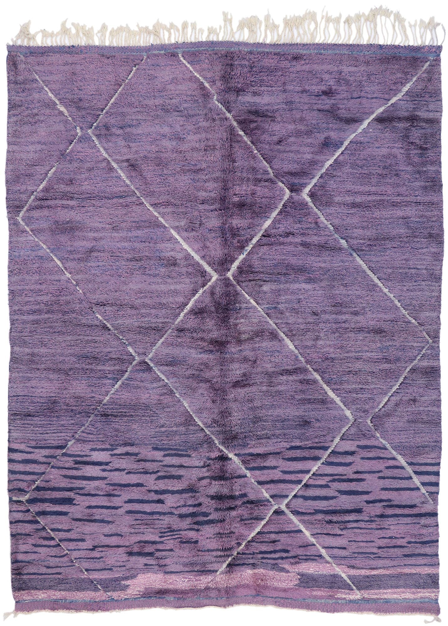 9 x 12 Modern Purple Beni Mrirt Moroccan Rug 21138