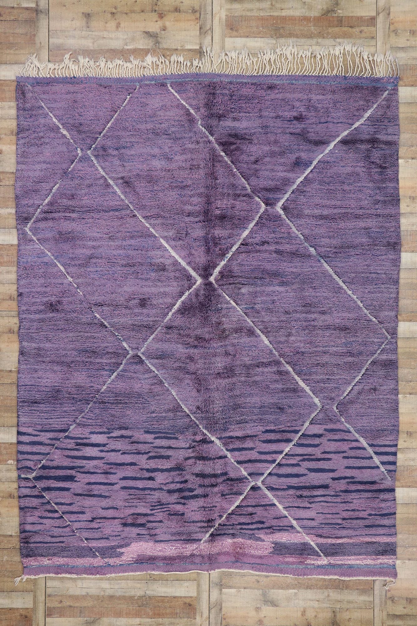 9 x 12 Modern Purple Beni Mrirt Moroccan Rug 21138