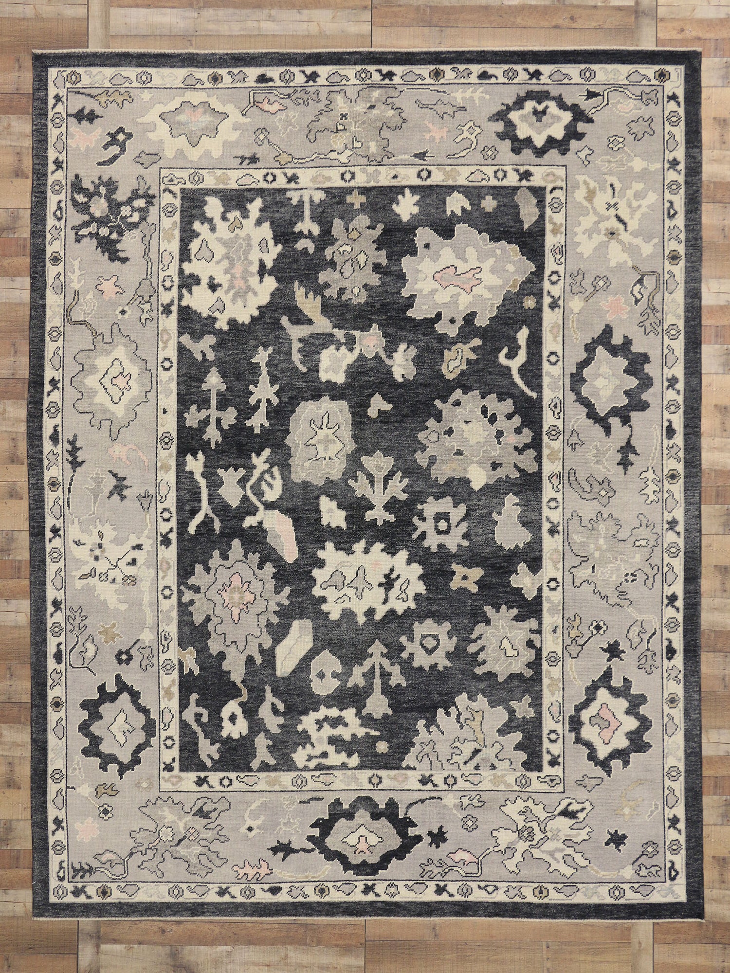 9 x 12 Modern Turkish Oushak Rug 52361