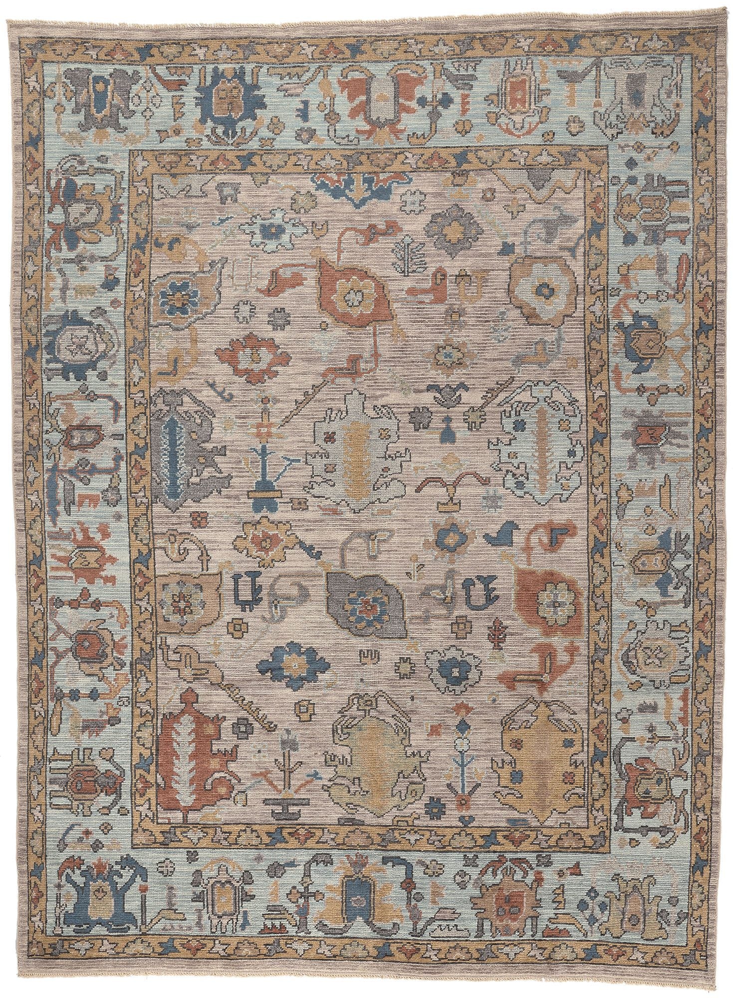 9 x 12 Modern Oushak Rug 81004