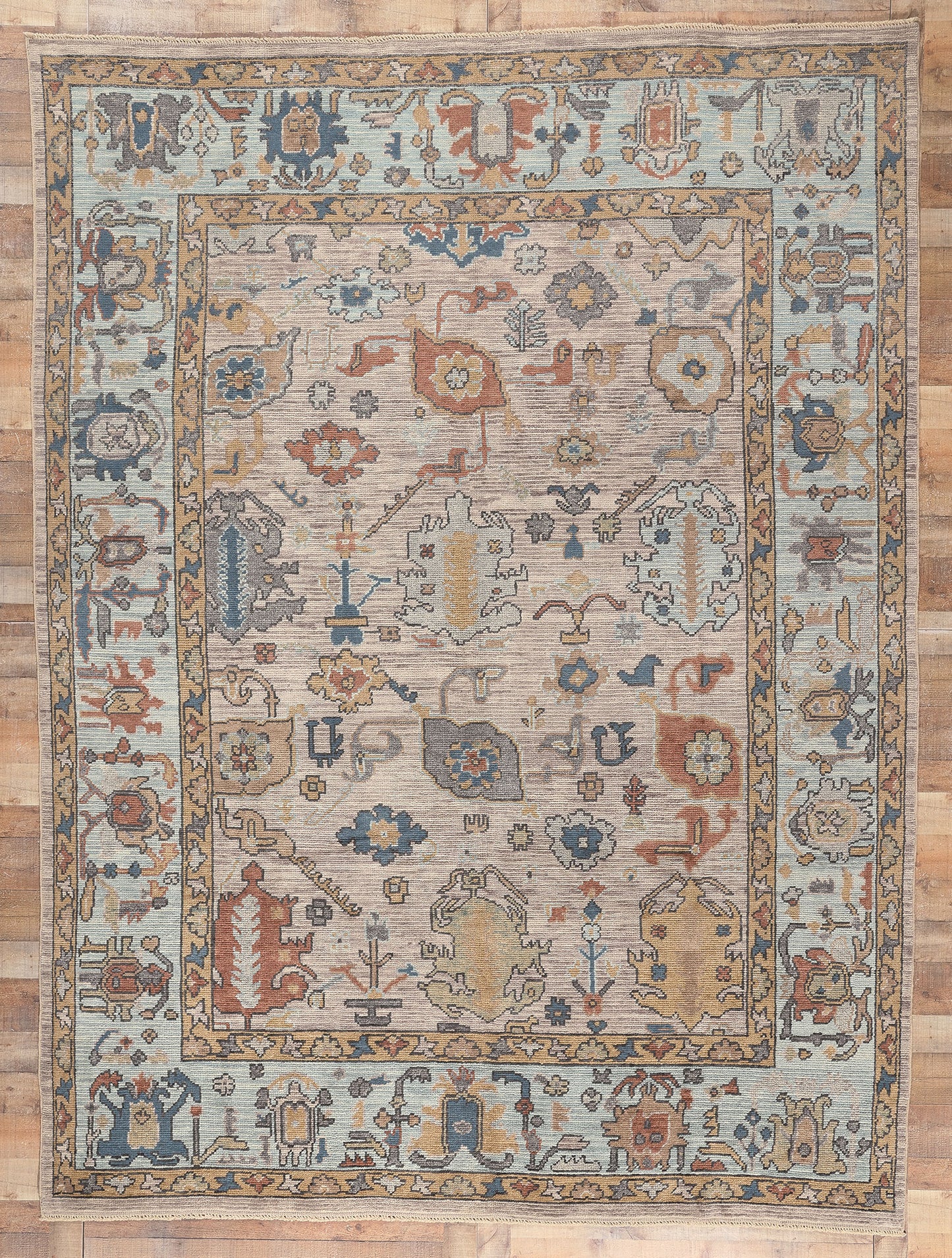 9 x 12 Modern Oushak Rug 81004