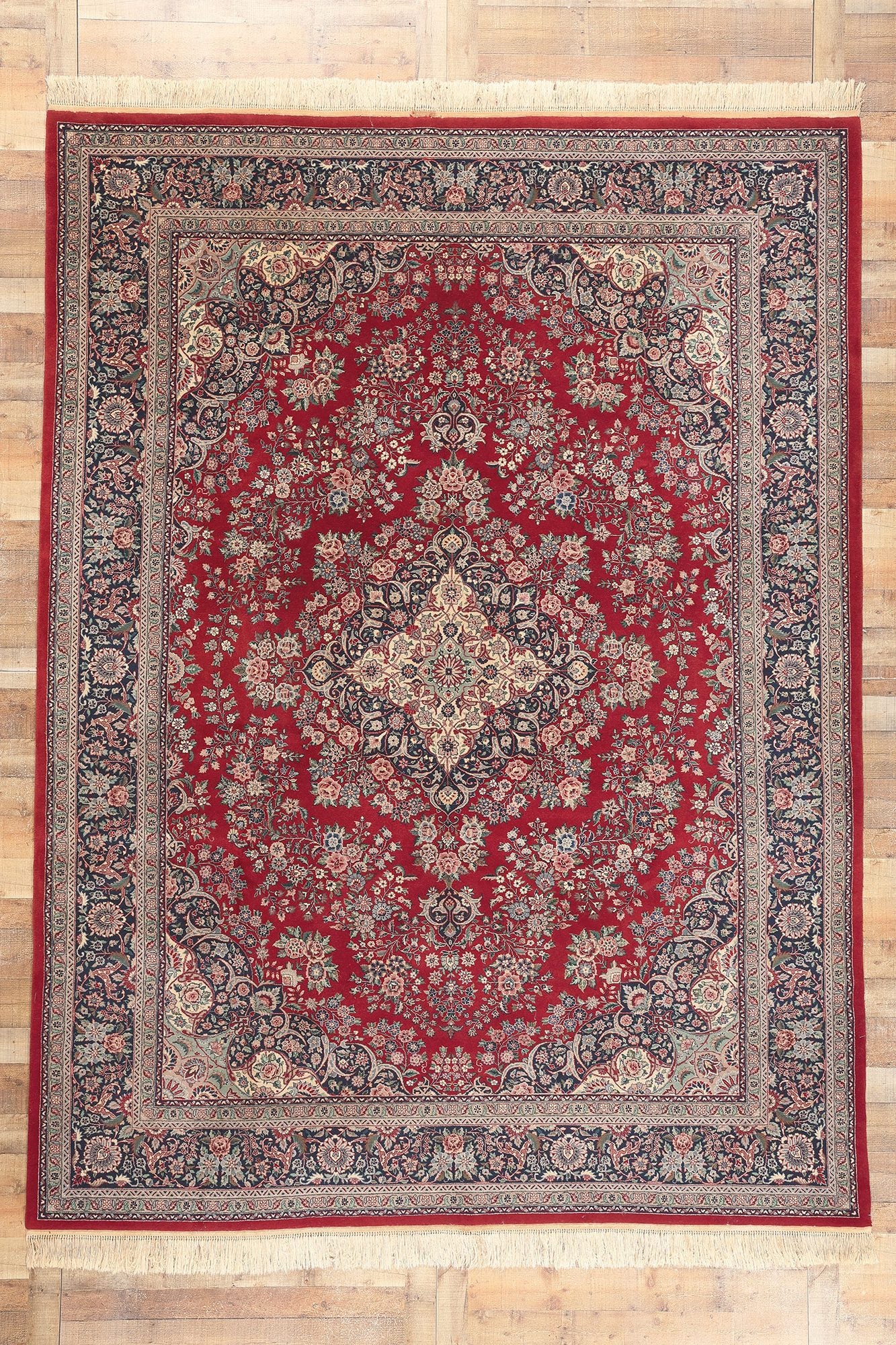 9 x 12 Vintage Pakistani Kerman Rug 78555